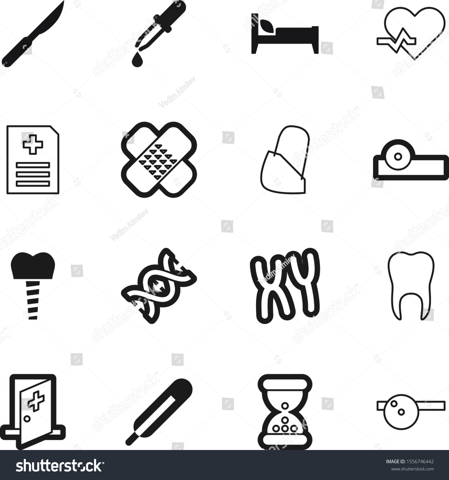 Hospital Vector Icon Set Such Wave Stock Vector Royalty Free