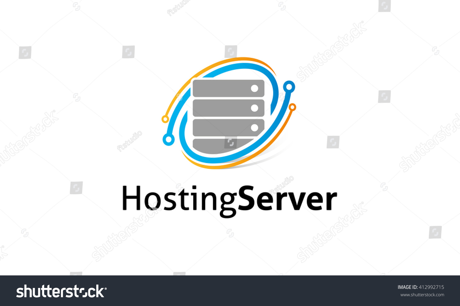 Hosting Server Logo Stock Vector (Royalty Free) 412992715 | Shutterstock