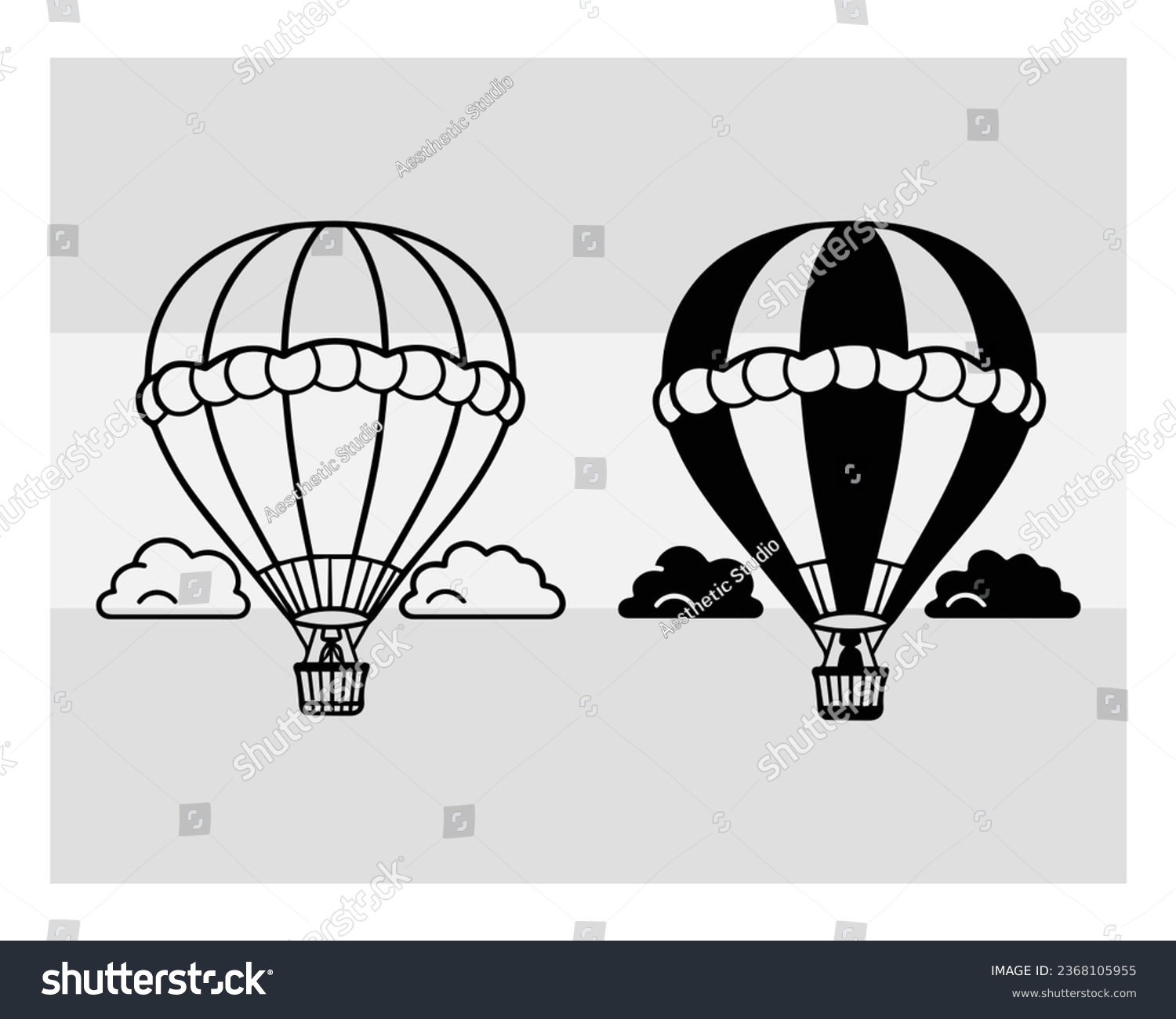 SVG of hot air balloon svg,  silhouette, fire balloon, Balloon Rides, Balloon Silhouette, Clipart, Outline, Eps, svg