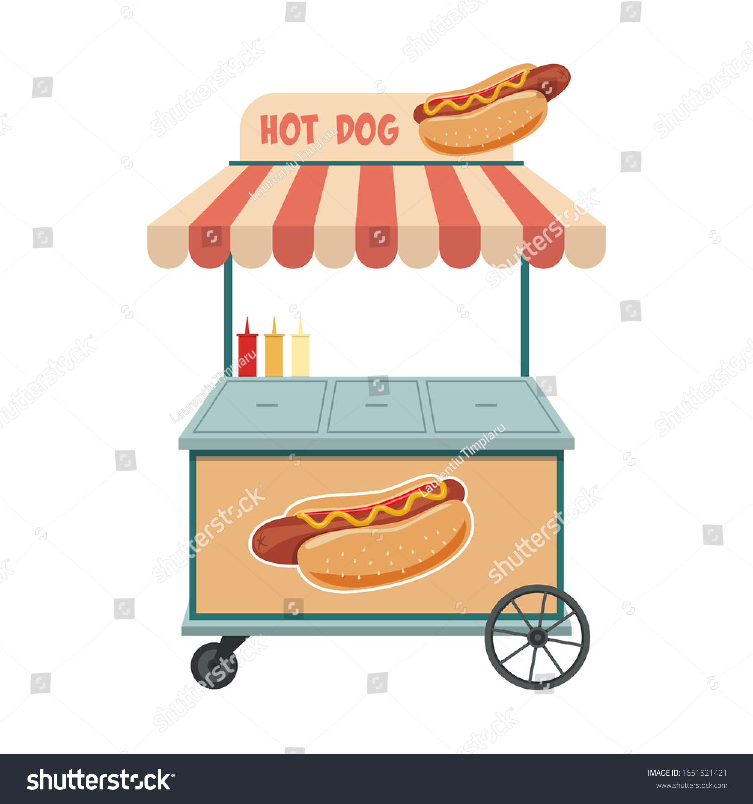 Hot Dog Street Shop Vector Design Stock Vector (Royalty Free ...