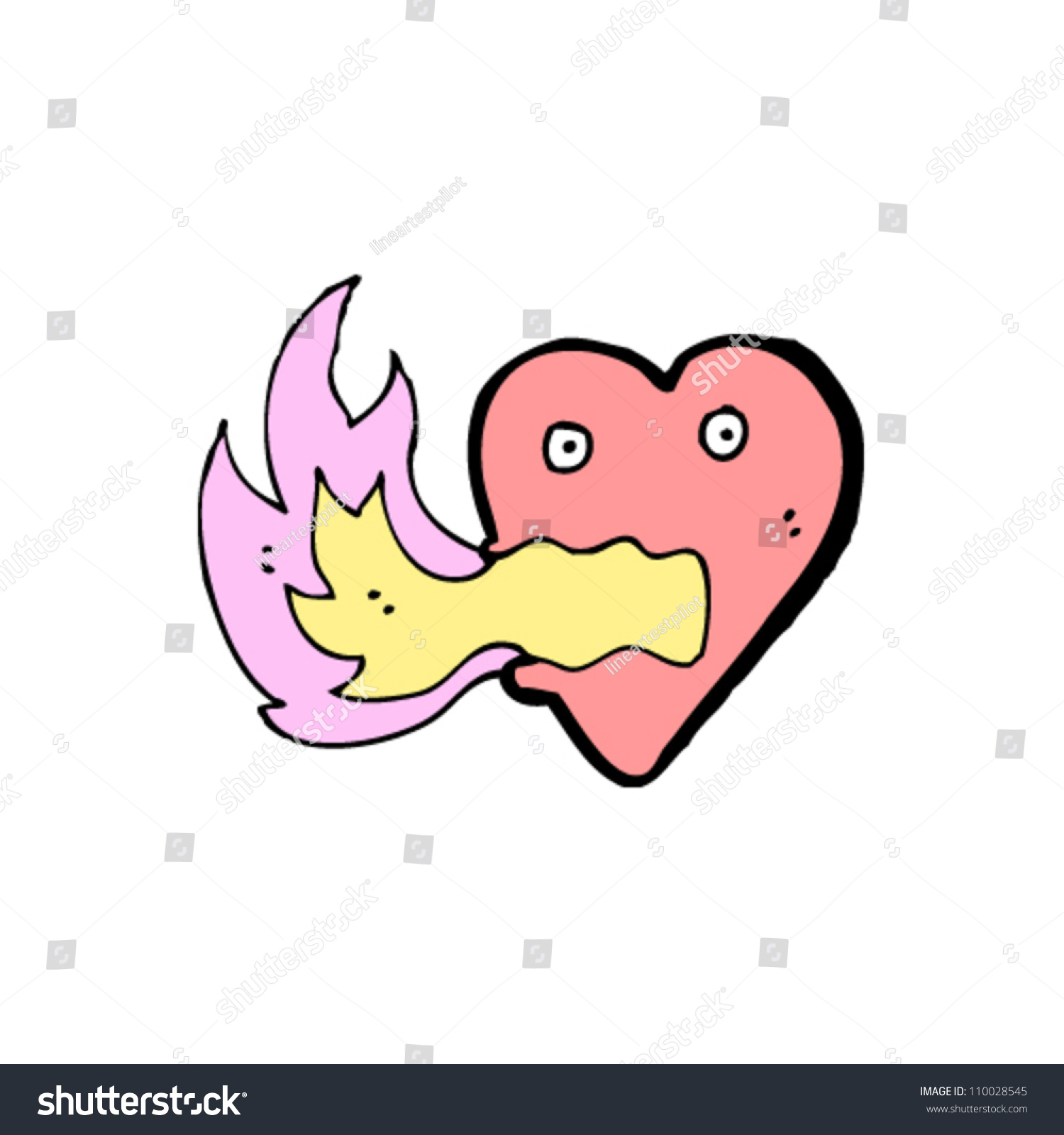 Hot Love Heart Stock Vector (Royalty Free) 110028545 | Shutterstock