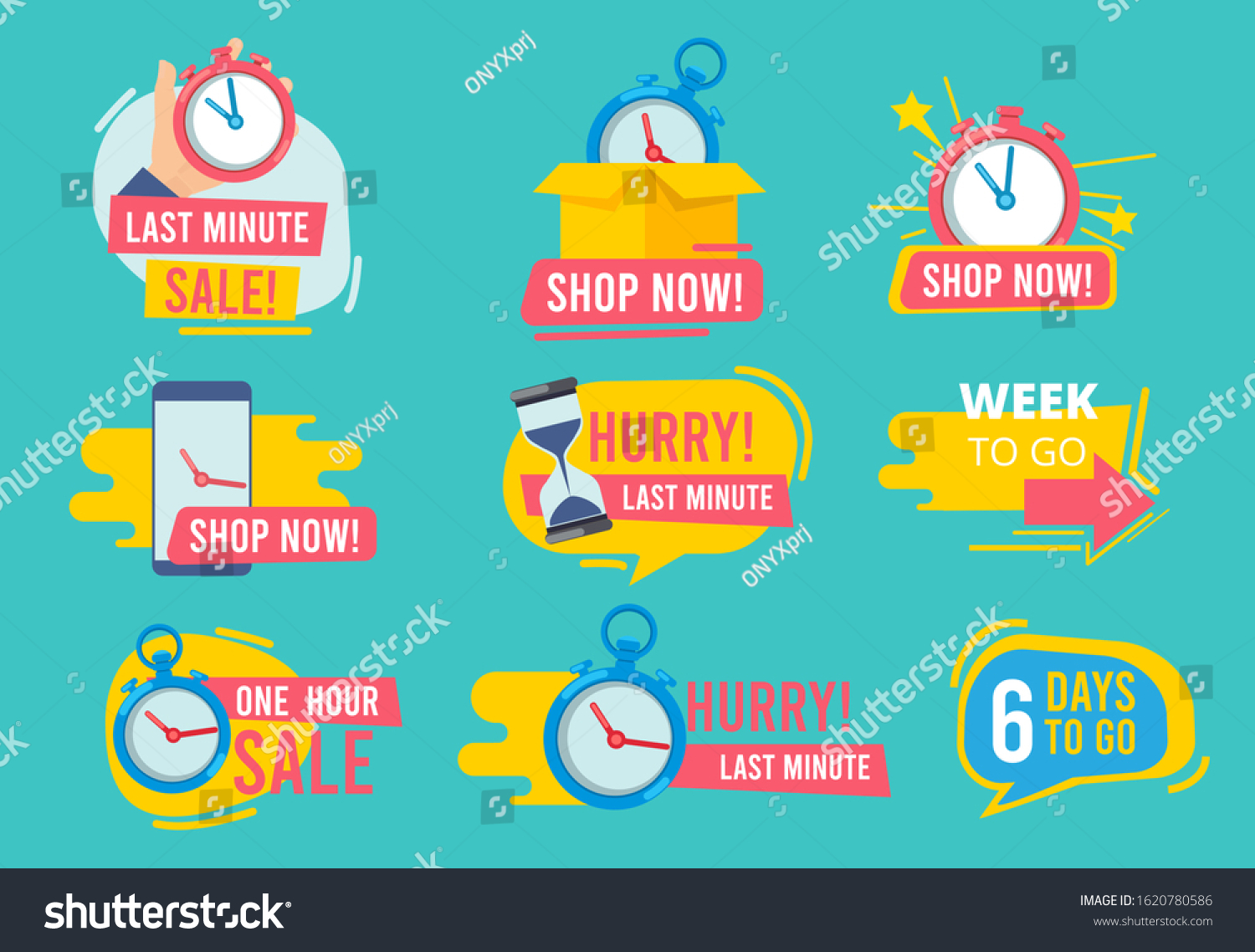 SVG of Hot offer badges. Countdown promotional deals 24 hour sales vector advertising stamp templates svg