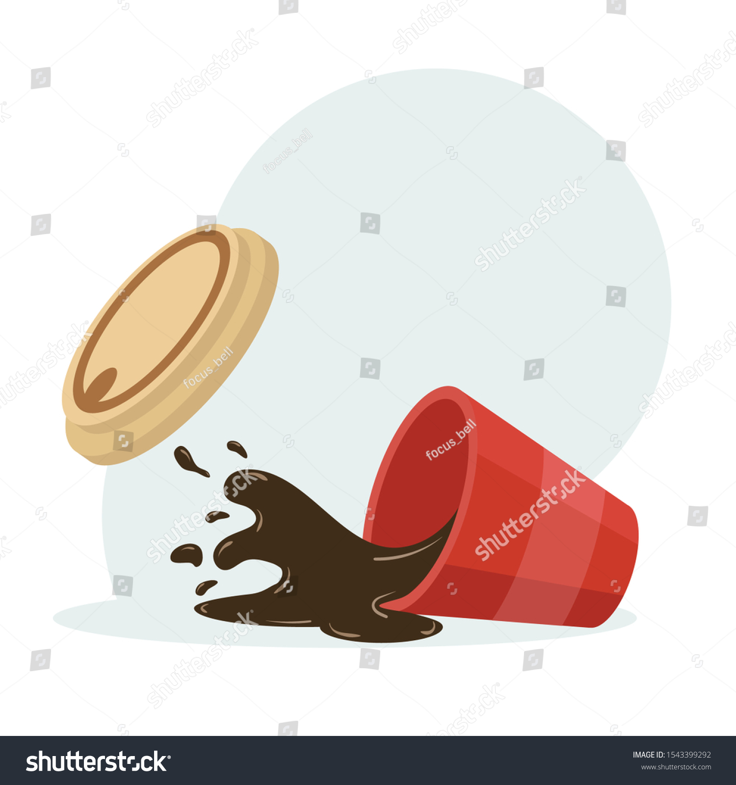 Hot Spilled Coffee Paper Cup Vector Stock Vector (Royalty Free ...