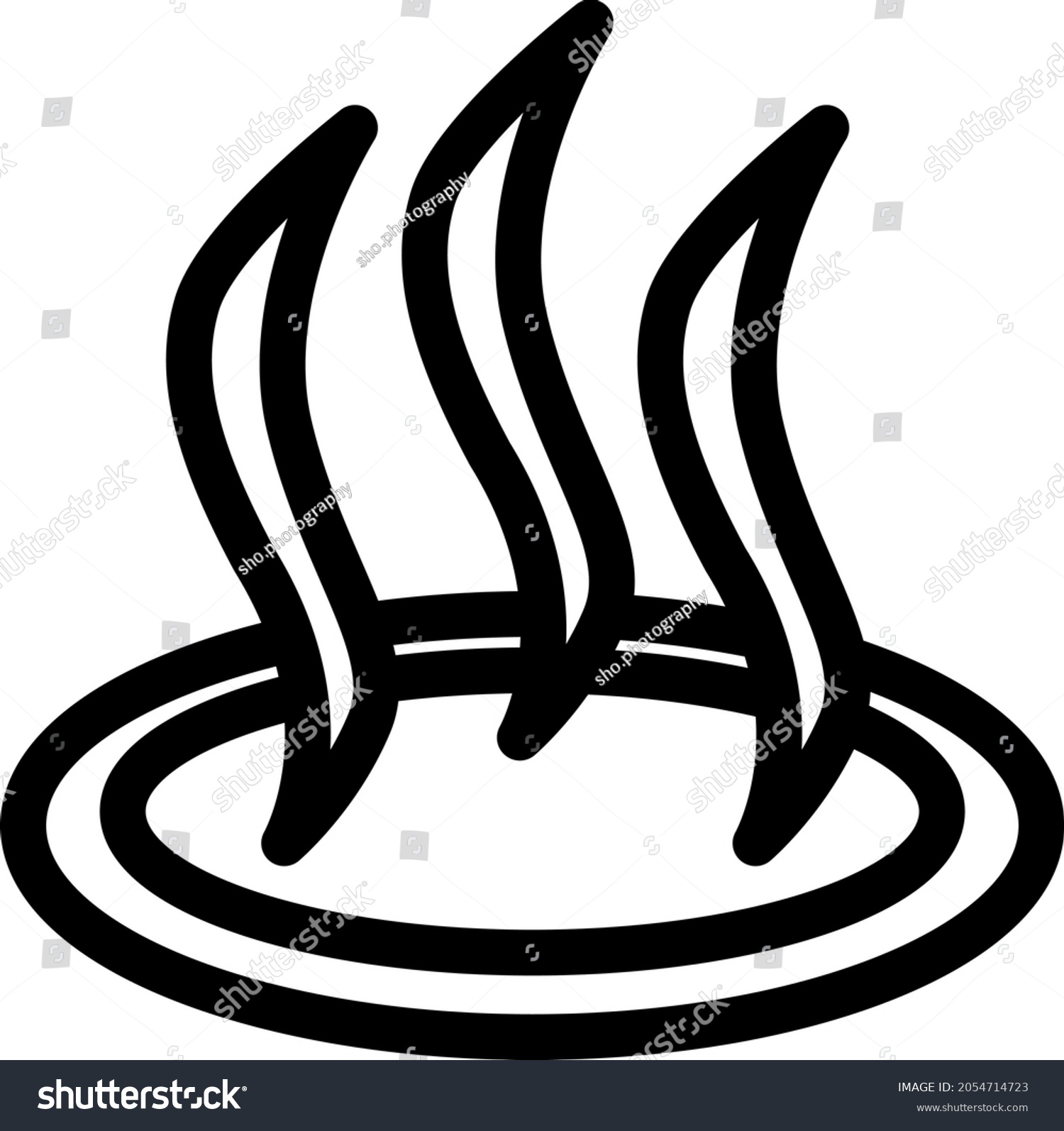 Hot Spring Line Drawing Vector Illustration Stock Vector (Royalty Free ...