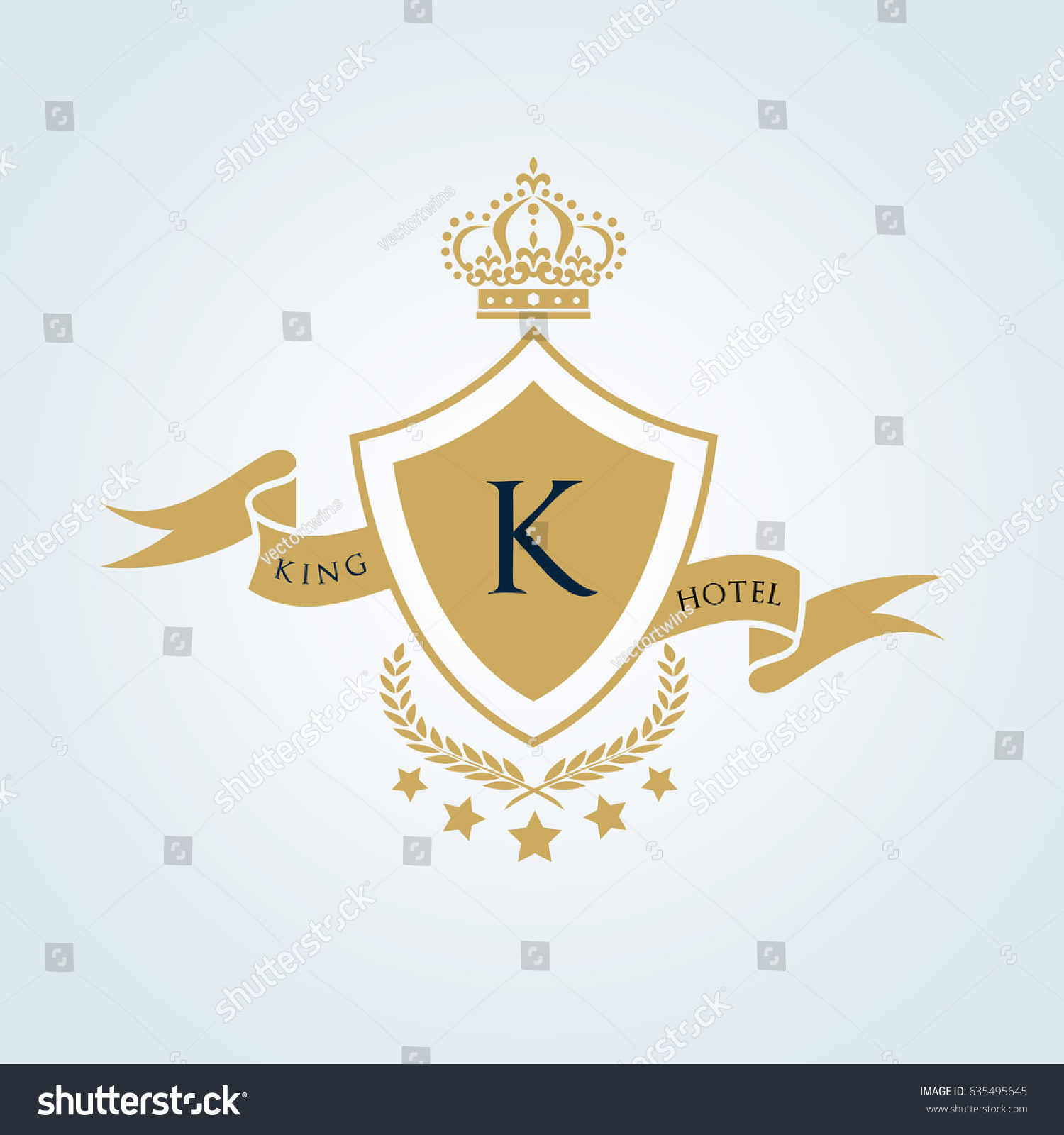 Hotel Logo Luxury Crests Icon King Stock Vector (Royalty Free ...