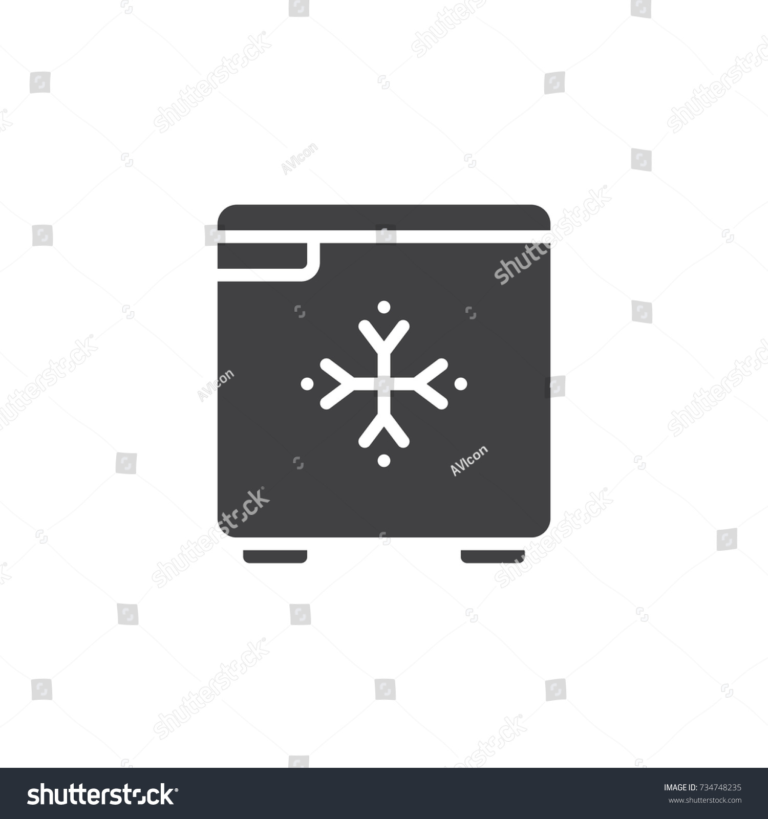 SVG of Hotel mini fridge icon vector, filled flat sign, solid pictogram isolated on white. Symbol, logo illustration. svg