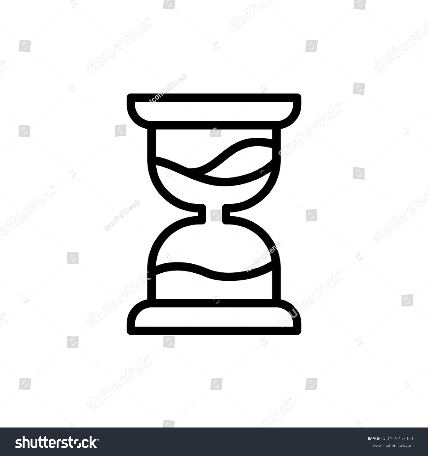 Hourglass Icon Vector Business Clock Concept Stock Vector (Royalty Free