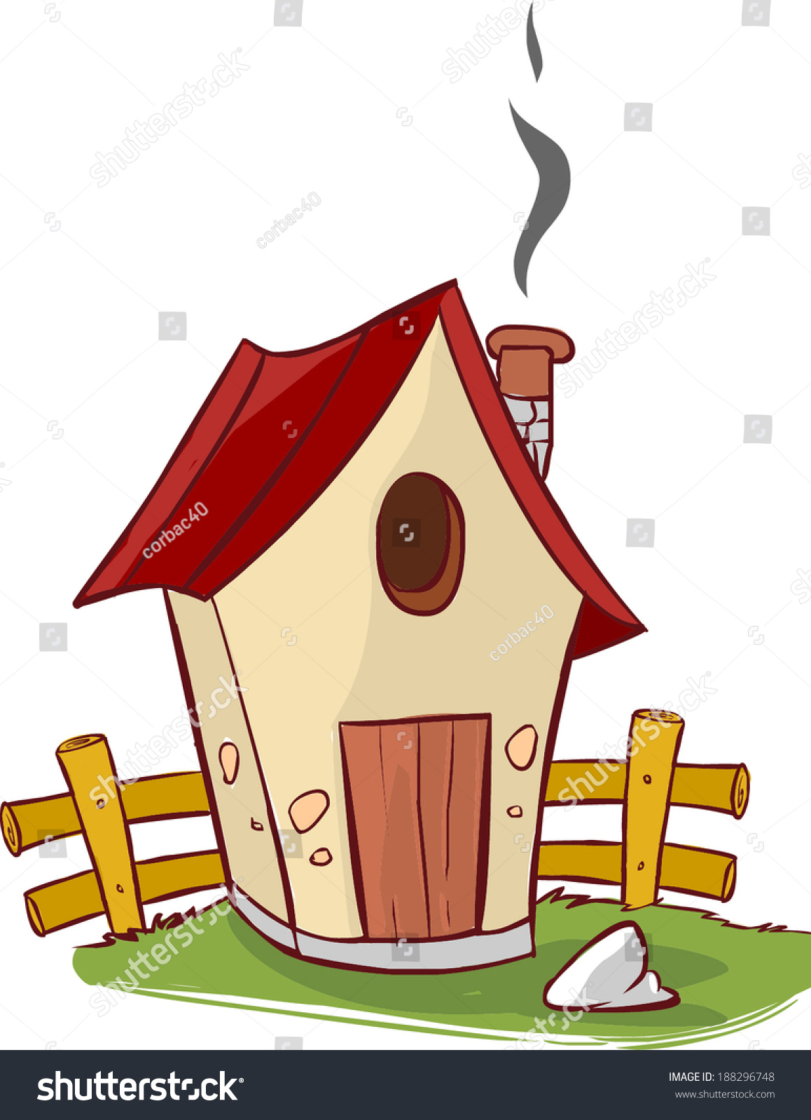 House Cartoon Stock Vector 188296748 - Shutterstock