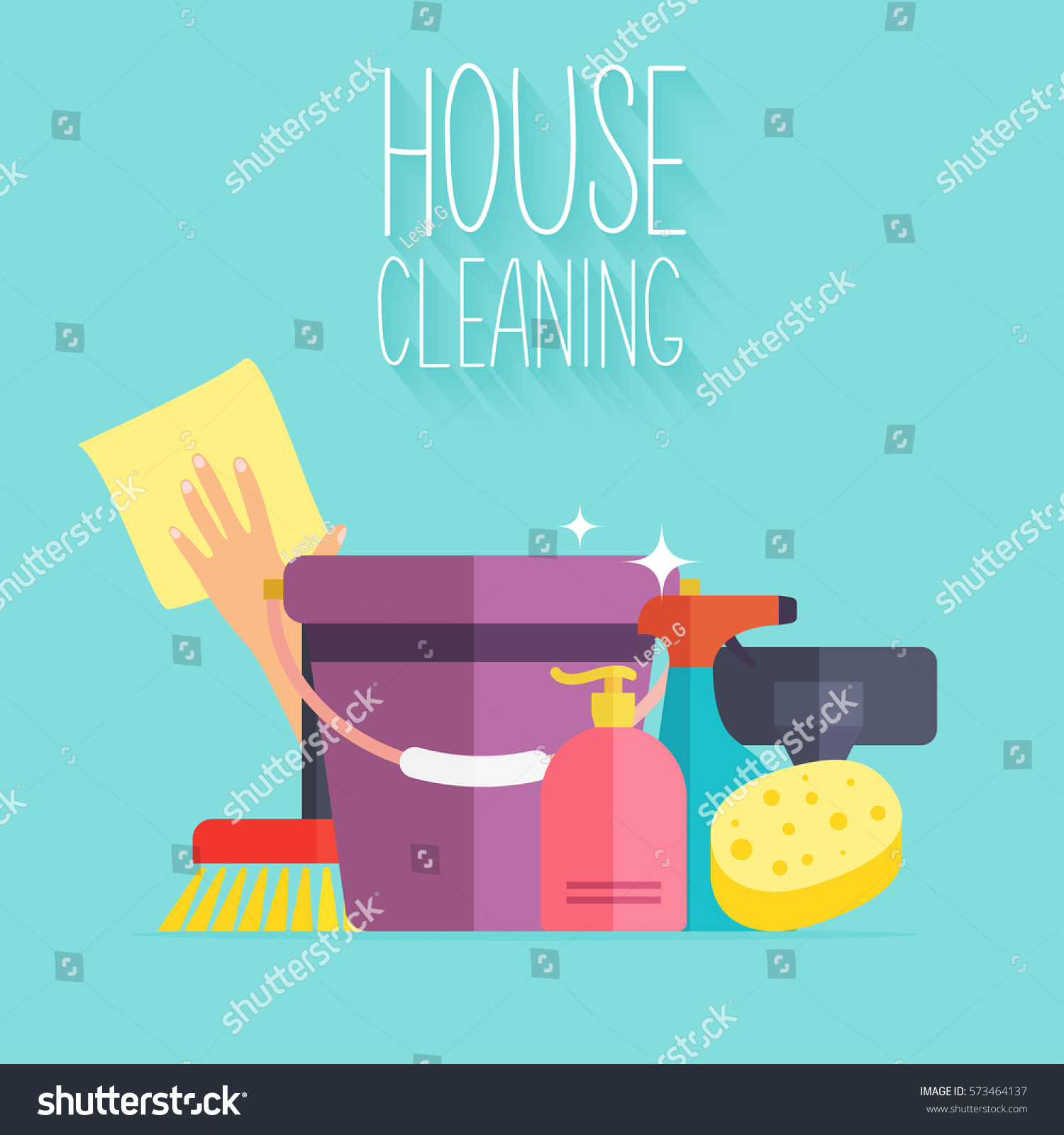 House Cleaning Poster Template House Cleaning Stock Vector (Royalty ...