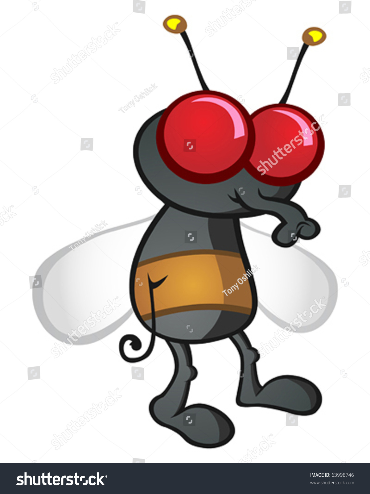 House Fly Cartoon Character Stock Vector 63998746 - Shutterstock