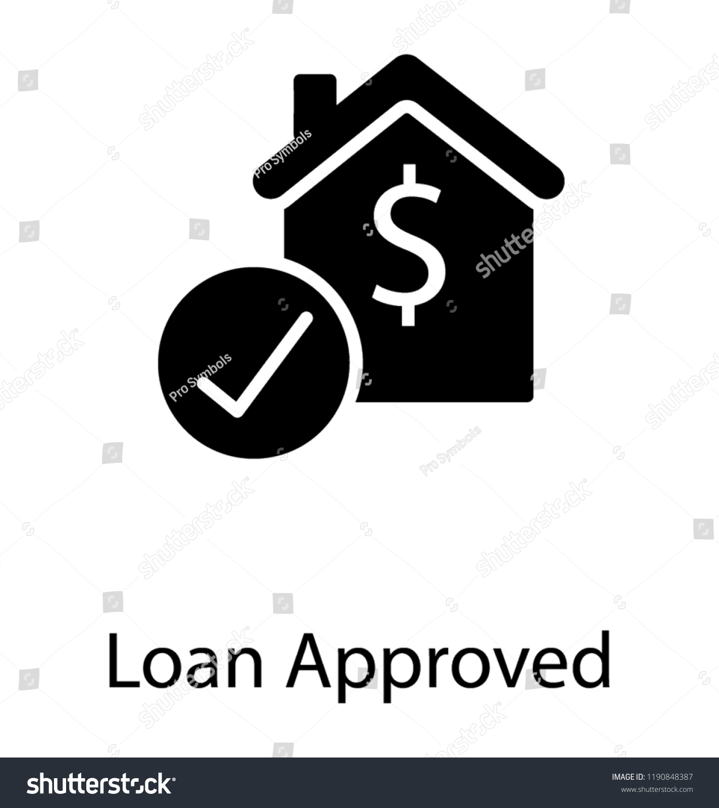 House Having Dollar Sign Check Mark Stock Vector (Royalty Free) 1190848387