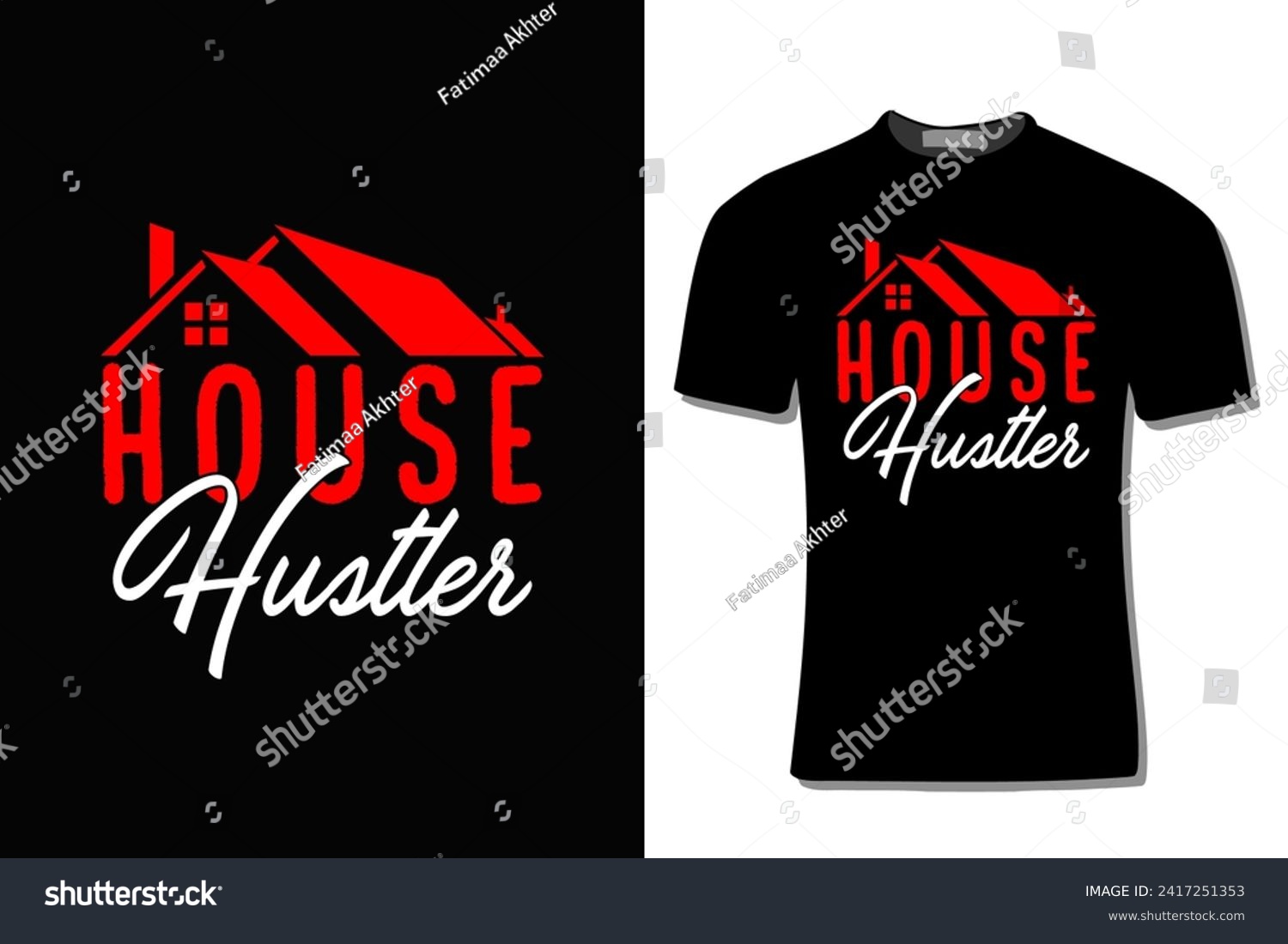 SVG of House Hustler T-shirt Design Illustration svg