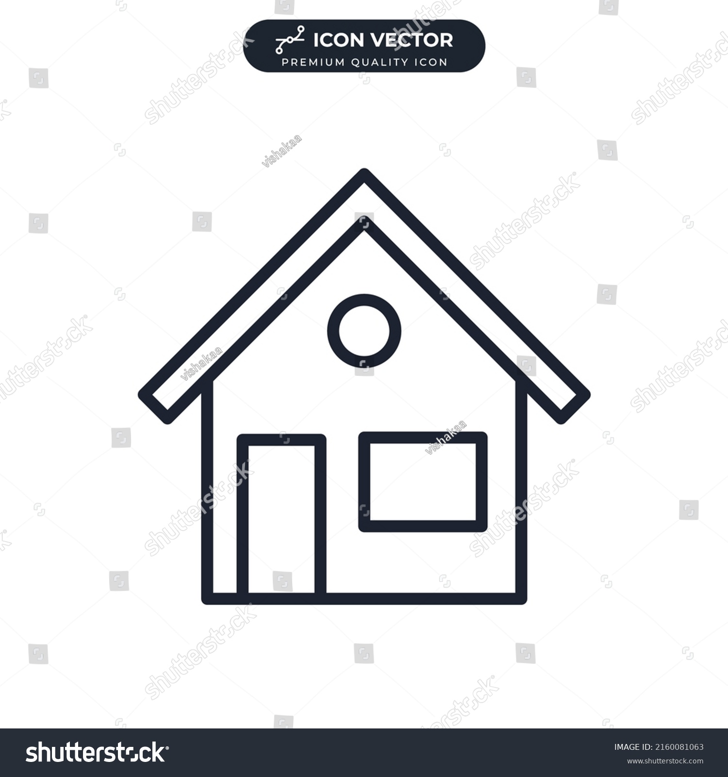 House Icon Symbol Template Graphic Web Stock Vector (Royalty Free ...