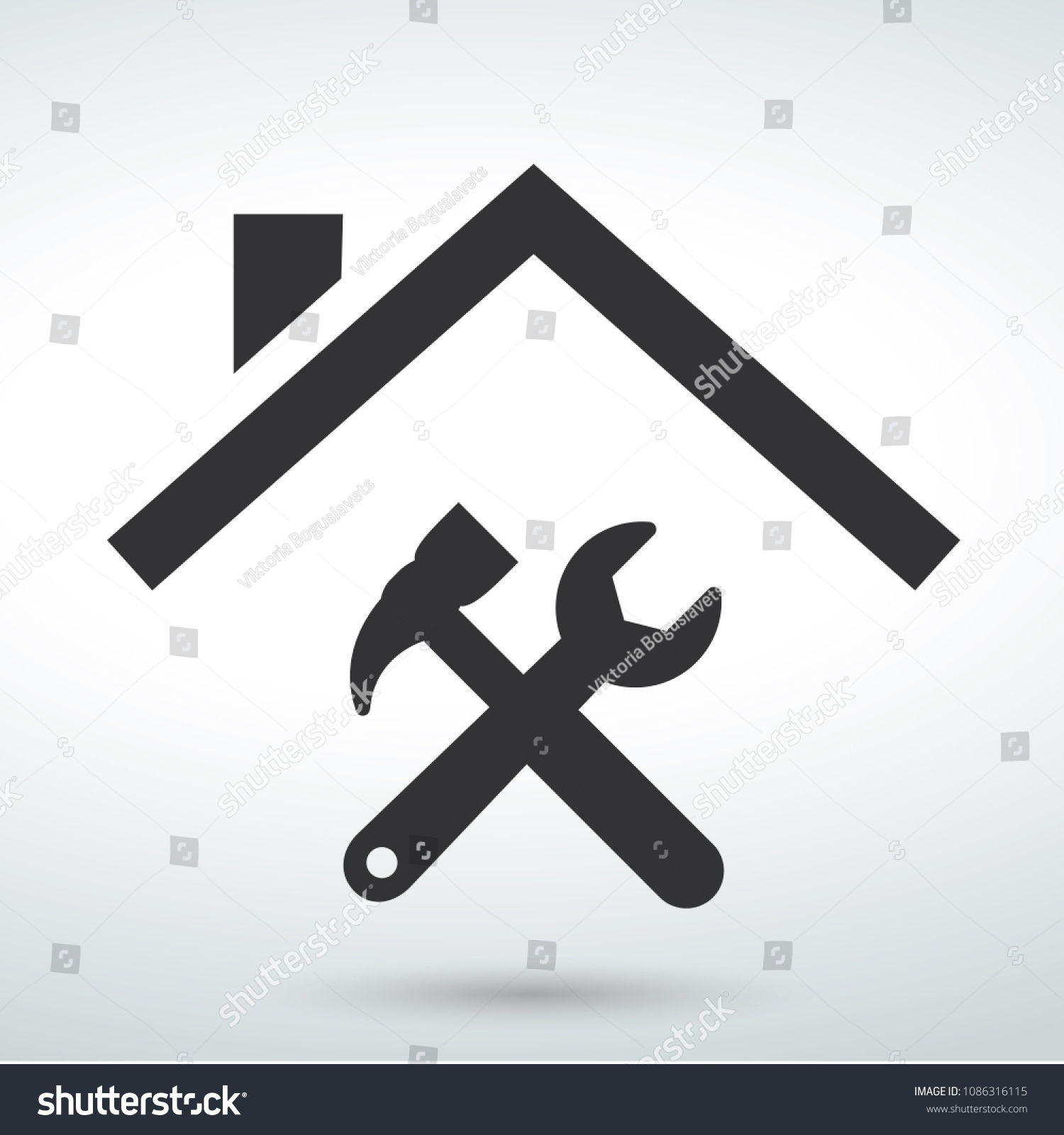 House Icon Vector Tools Stock Vector (Royalty Free) 1086316115 ...