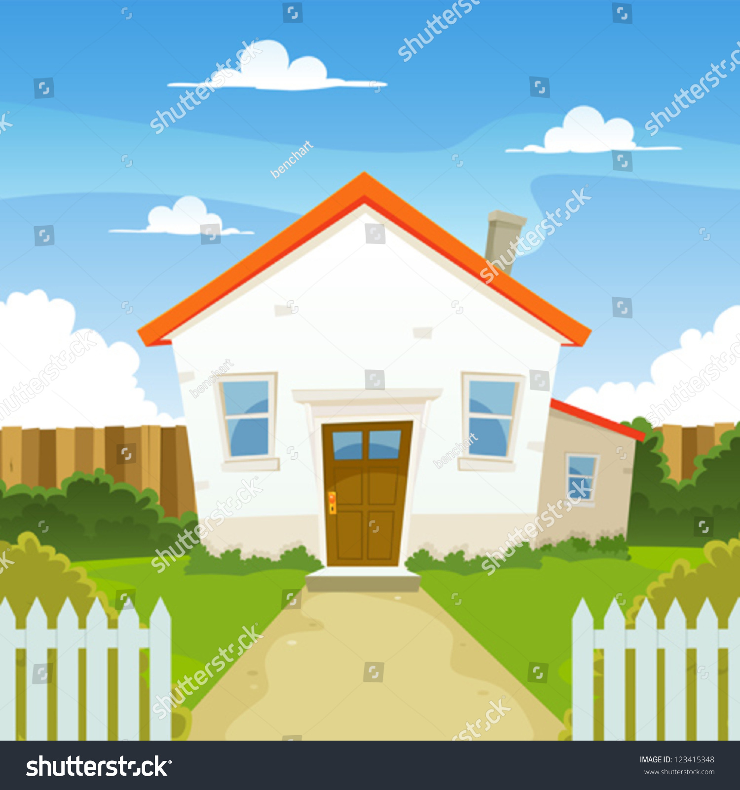 house with garden clipart - photo #26
