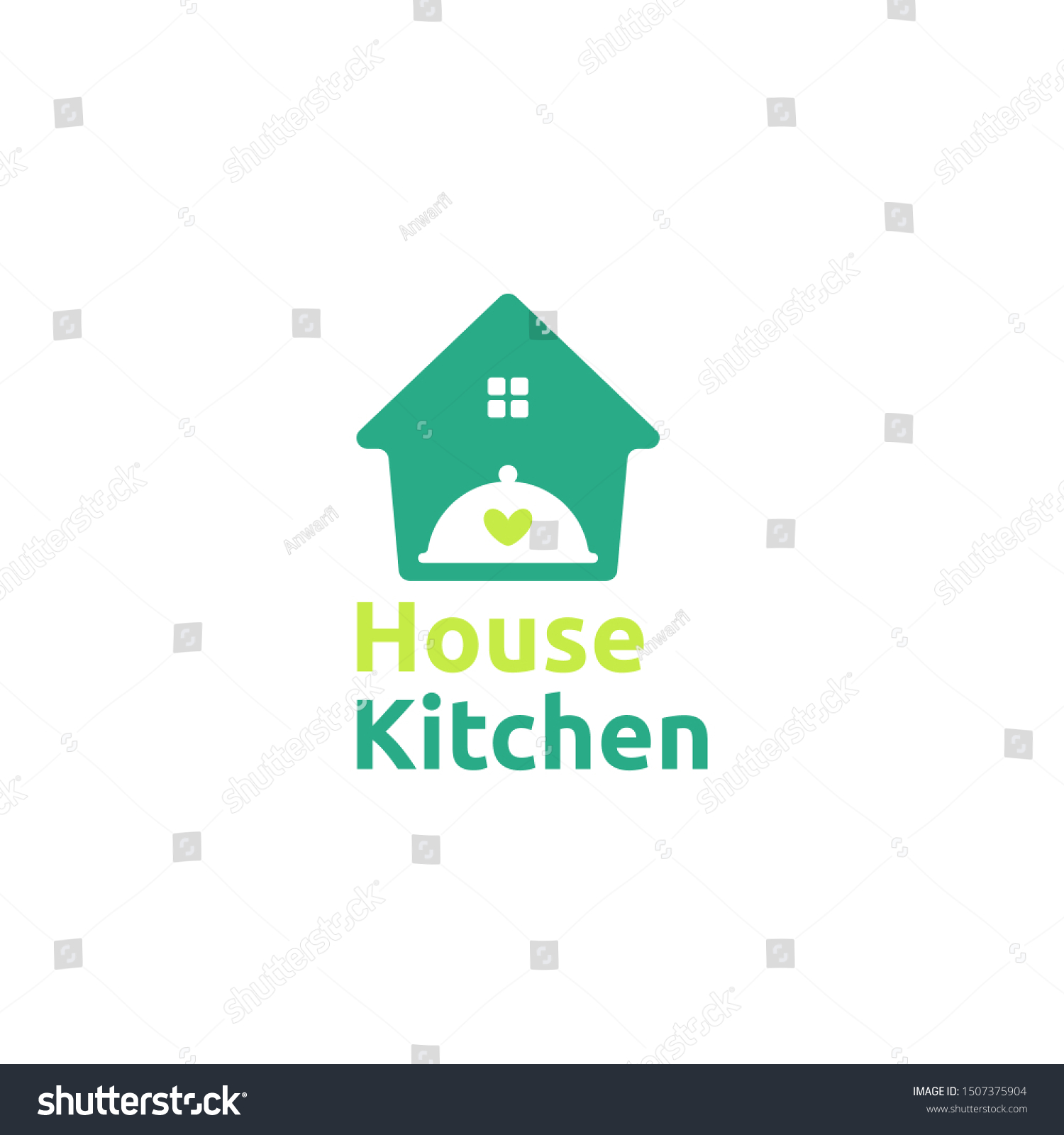 House Kitchen Logo Design Template Stock Vector (Royalty Free