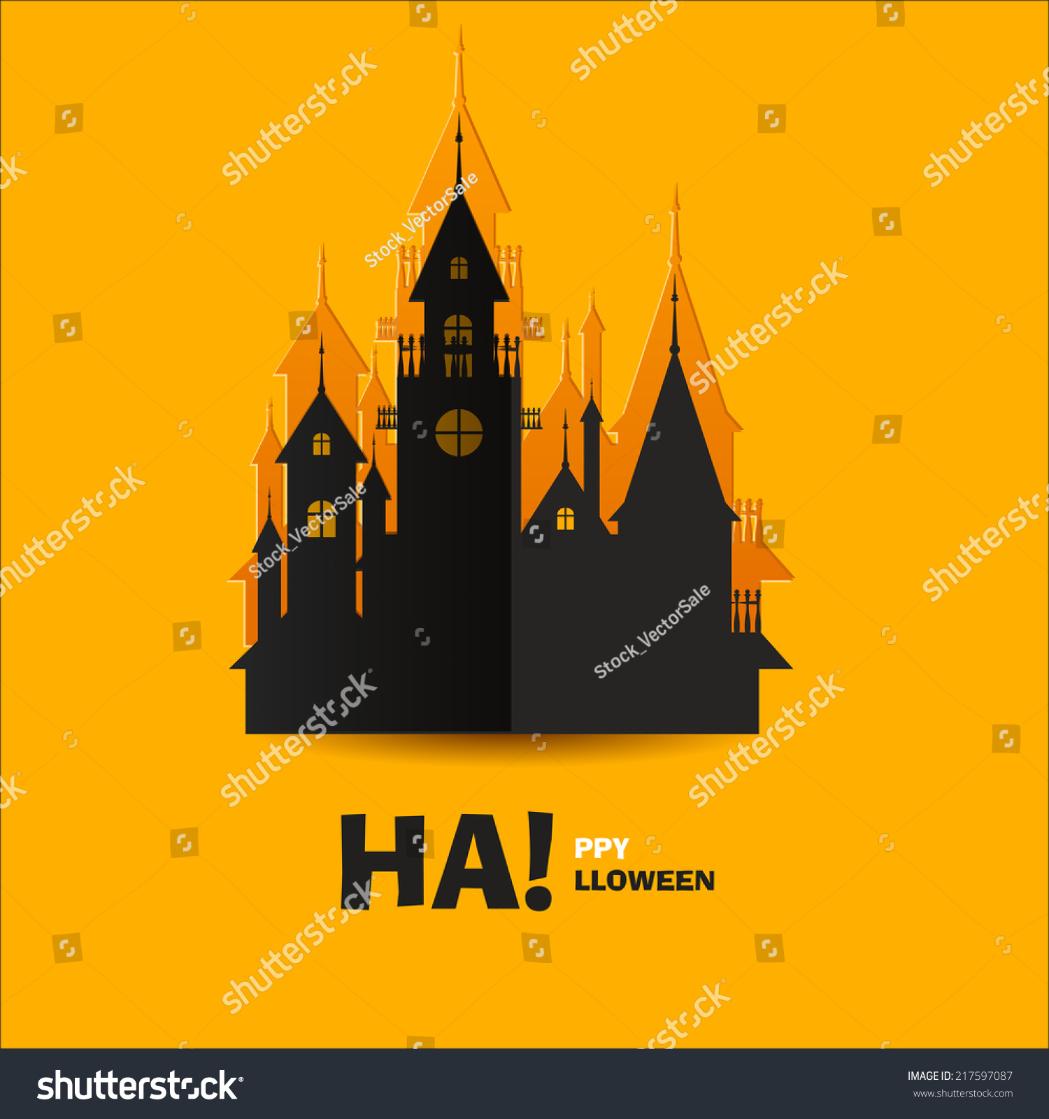 house horrors castle cut out paper stock vector 217597087 house horrors castle cut out paper stock vector 217597087