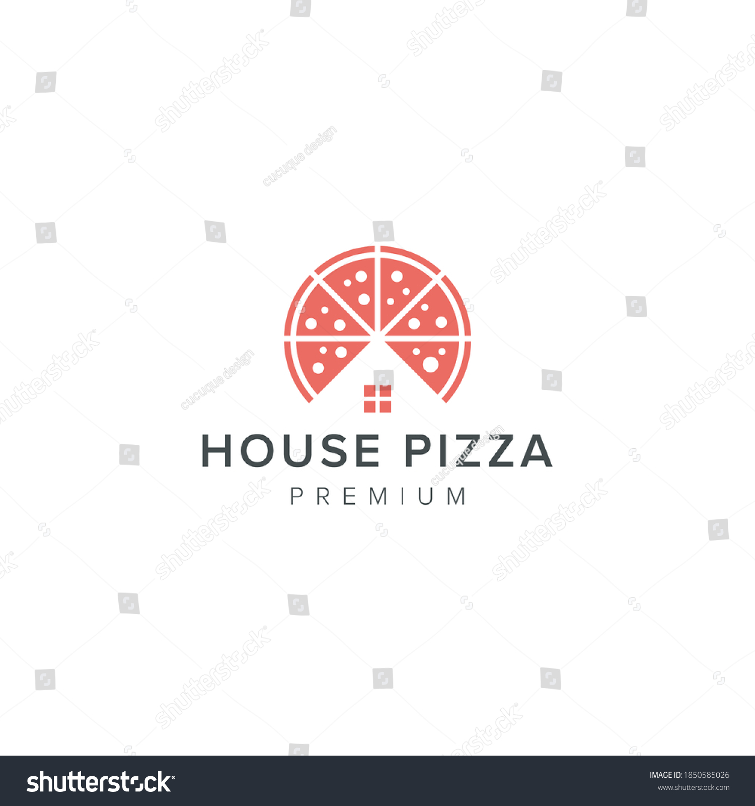 House Pizza Logo Vector Icon Stock Vector (Royalty Free) 1850585026 ...