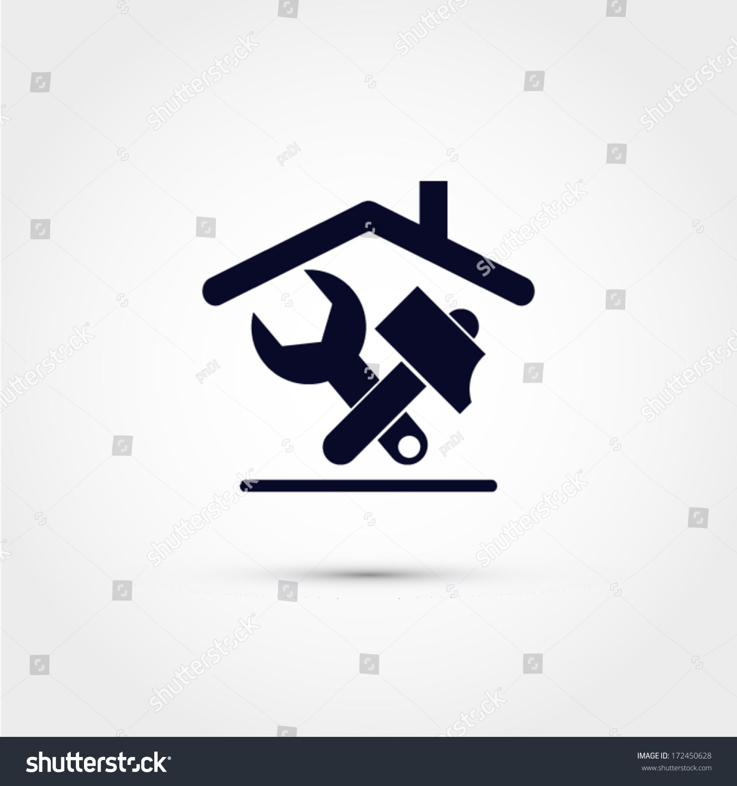 House Repair Icon Stock Vector Illustration 172450628 : Shutterstock