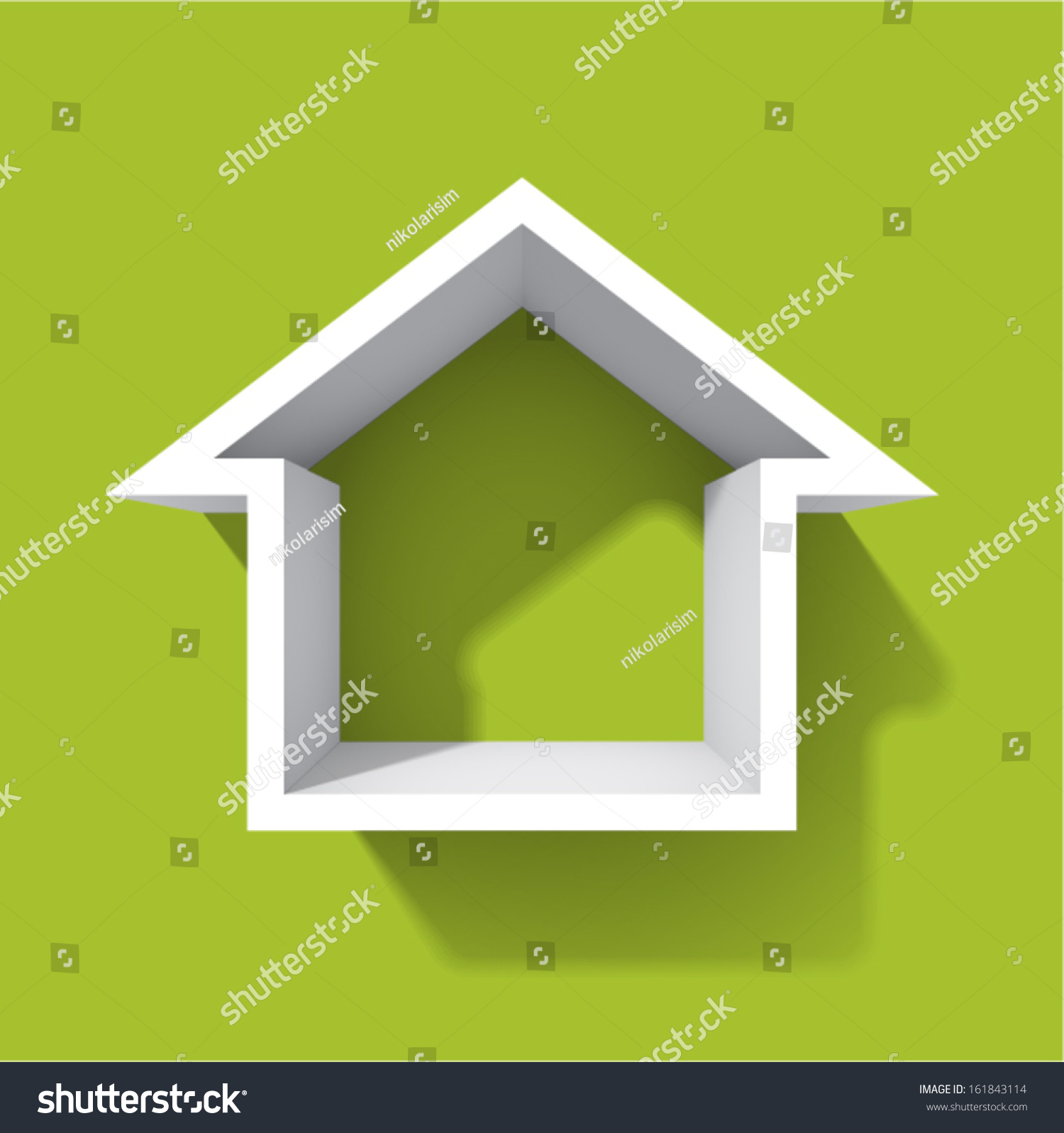 House Shaped Bookshelf Shadows Transparent Could Stock Vector