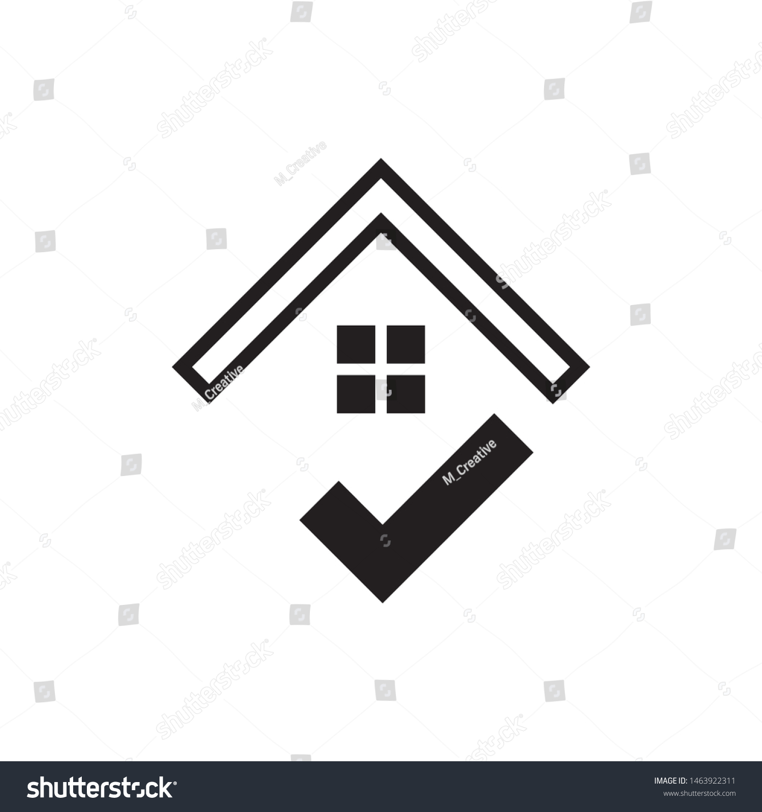 House Check Mark Logo Template Vector Stock Vector (Royalty Free ...