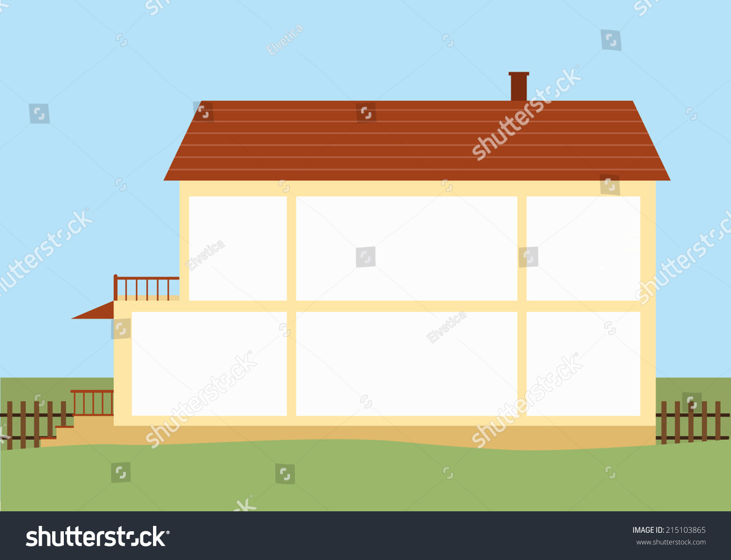 House Empty Rooms Ready Decorate Different Stock Vector (Royalty Free ...