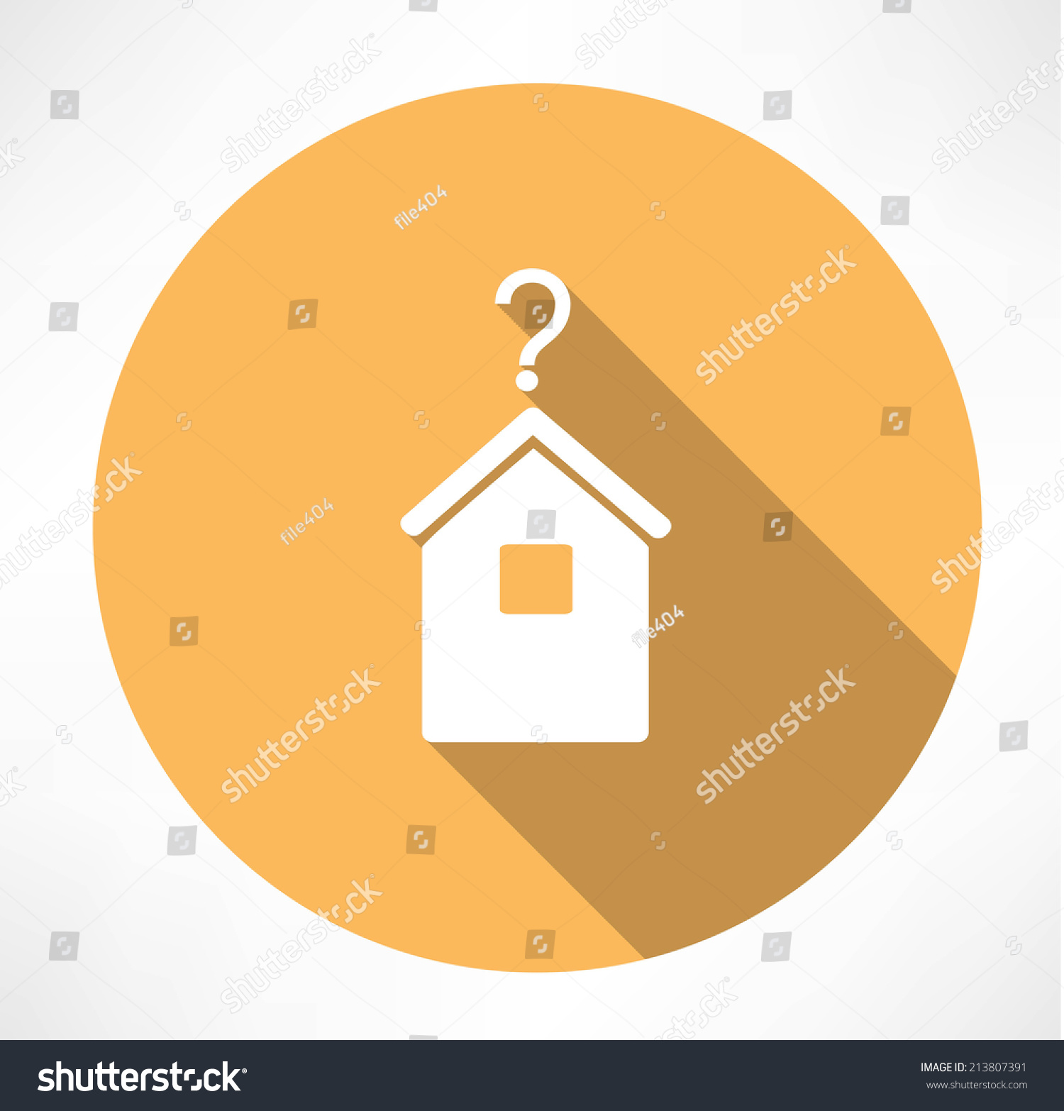 House Question Mark Icon Stock Vector (Royalty Free) 213807391