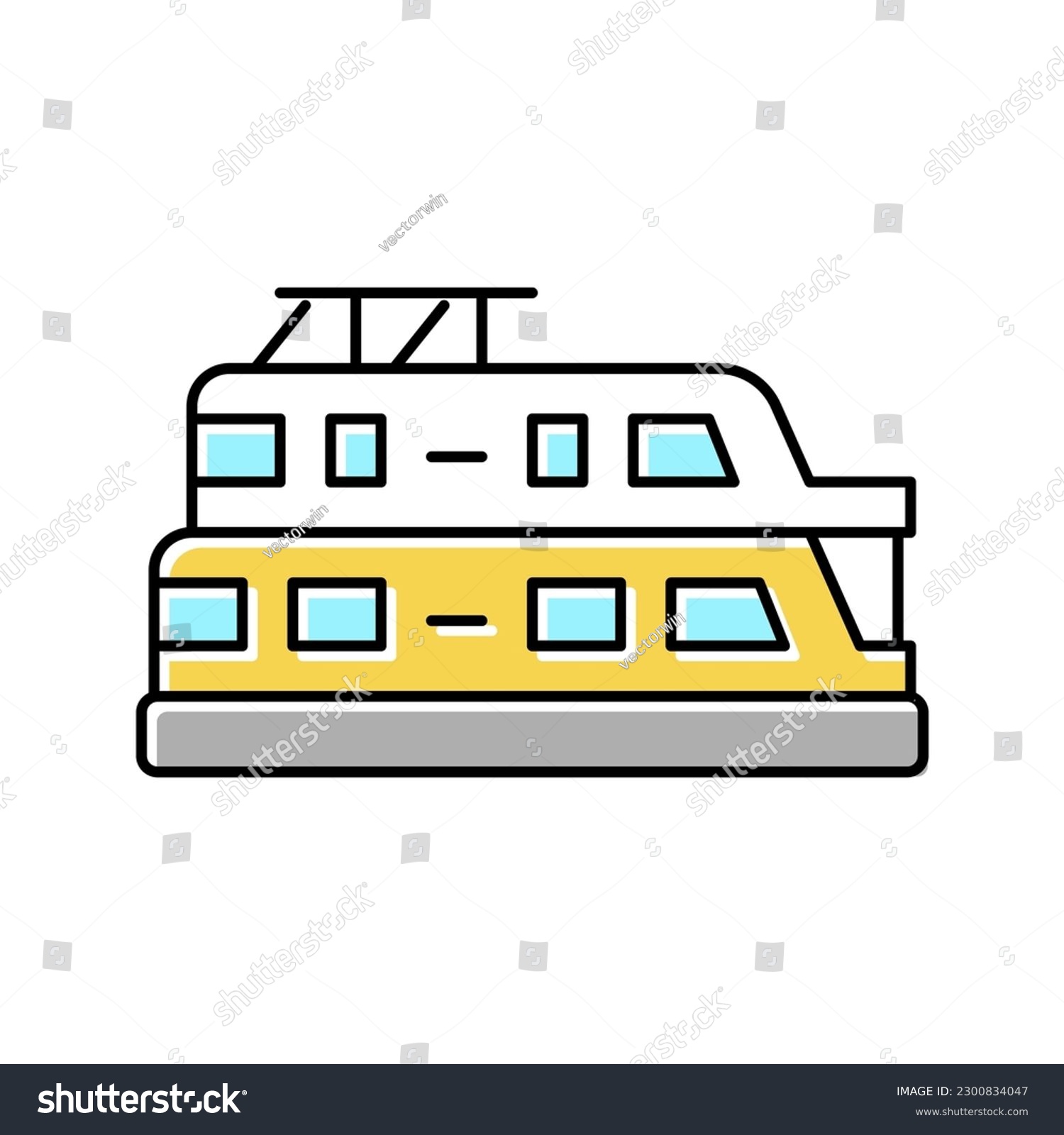 SVG of houseboat boat color icon vector. houseboat boat sign. isolated symbol illustration svg