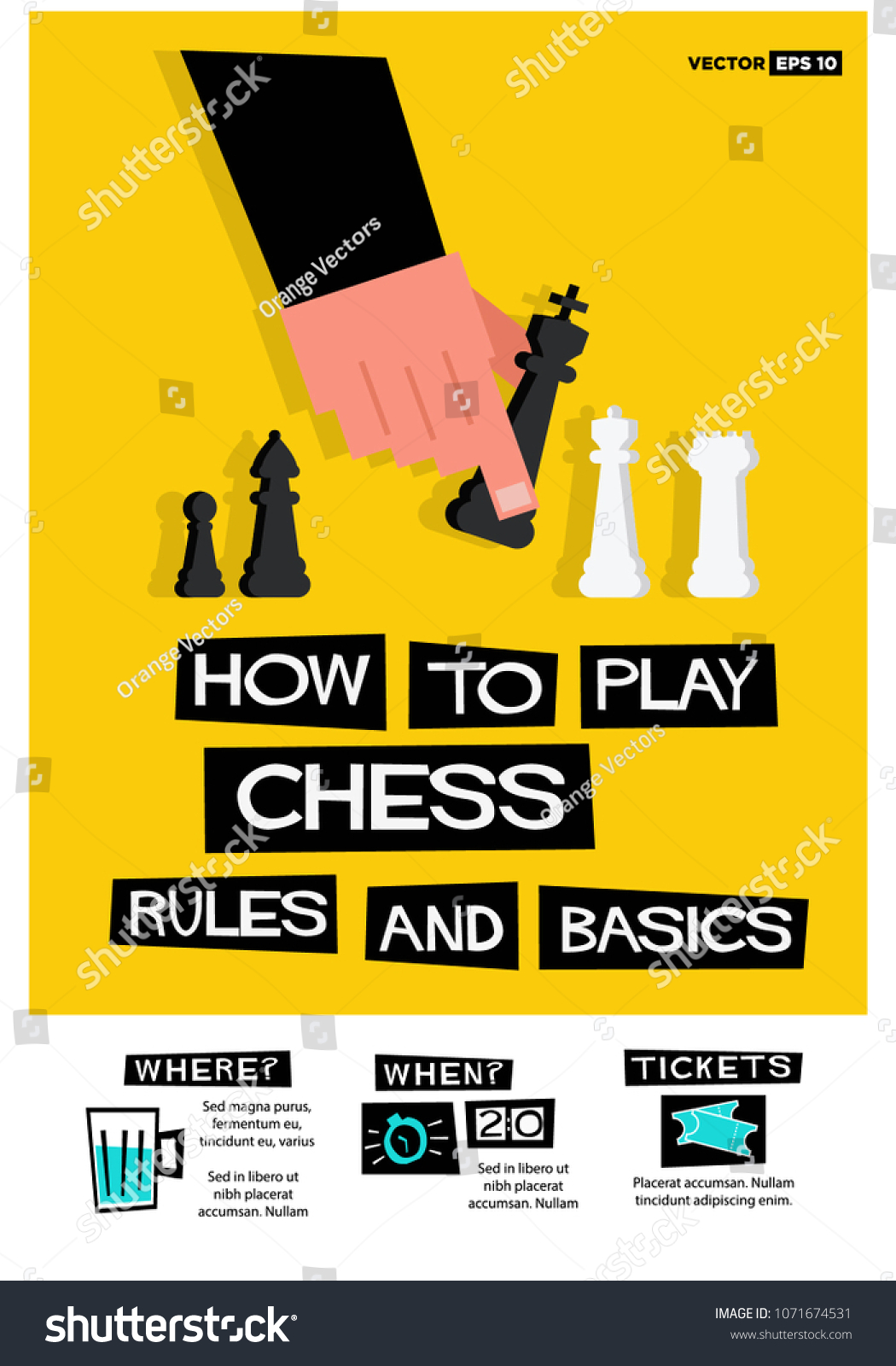 How Play Chess Rules Basics Retro Stock Vector Royalty Free