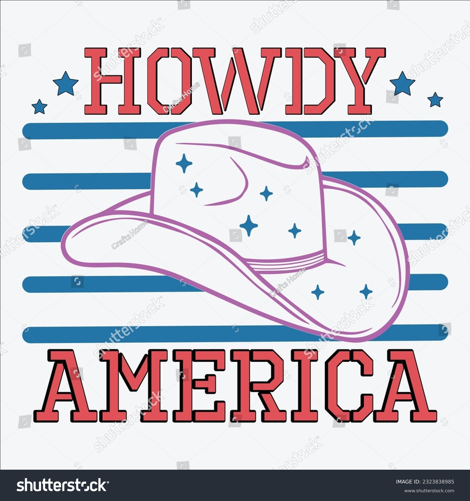 SVG of Howdy America, 4th Of July, 4th Of July Svg, Patriotic, America, Usa, American Flag, America Day, Groovy ,Independence Day, Retro 4th Of July, 4th Of July Png, Red White Blue, svg