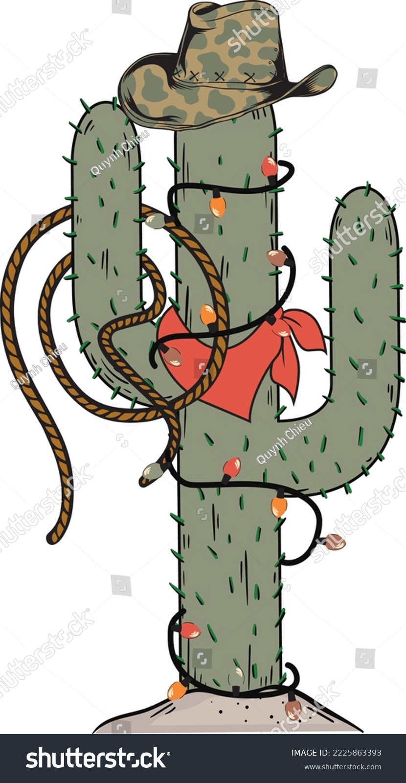 SVG of Howdy Christmas With Cactus Vector, Cowboy Hat Svg svg