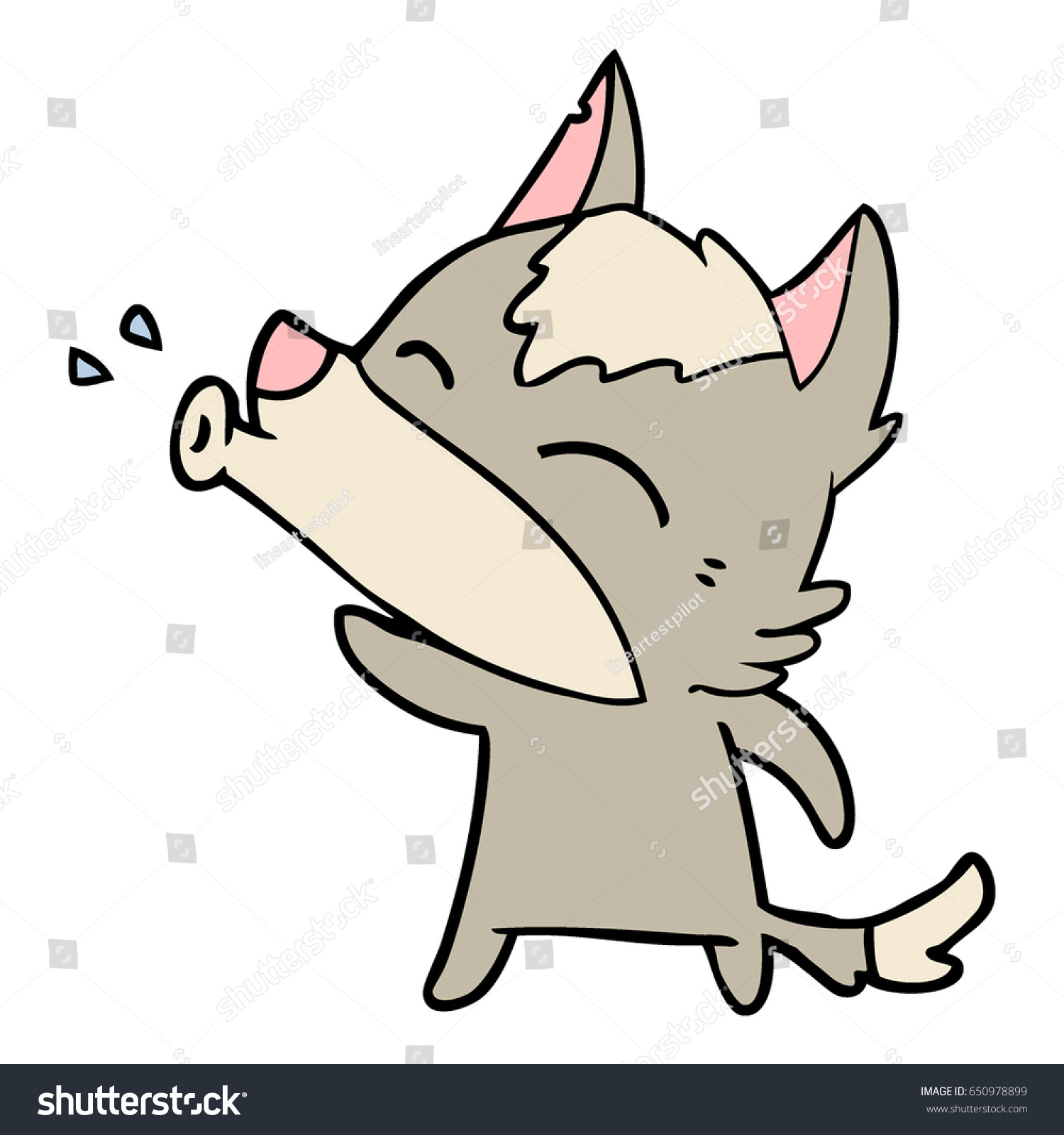 35+ Howling Wolf Cartoon PNG