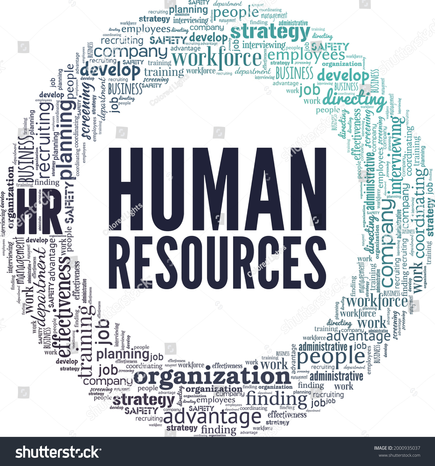 Hr Human Resources Vector Illustration Word Stock Vector (Royalty Free ...