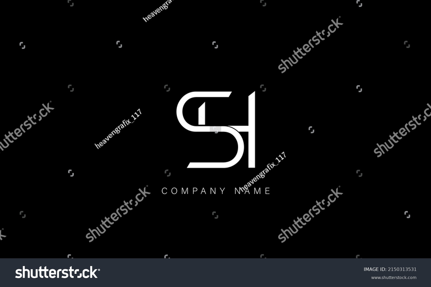 Hs Sh Alphabet Letters Logo Monogram Stock Vector (Royalty Free ...