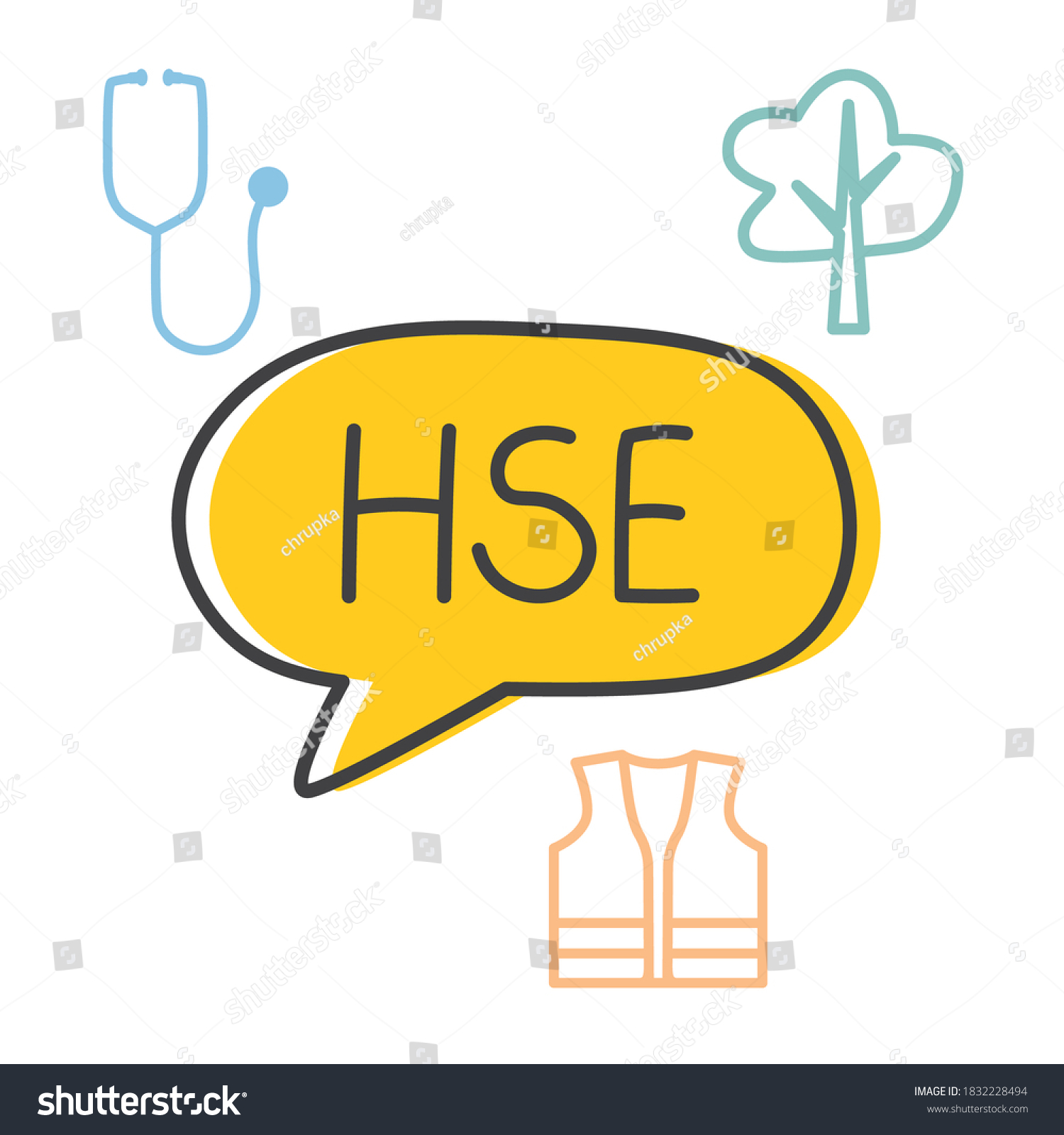 Hse Health Safety Environment Concept Vector Stock Vector (Royalty Free ...