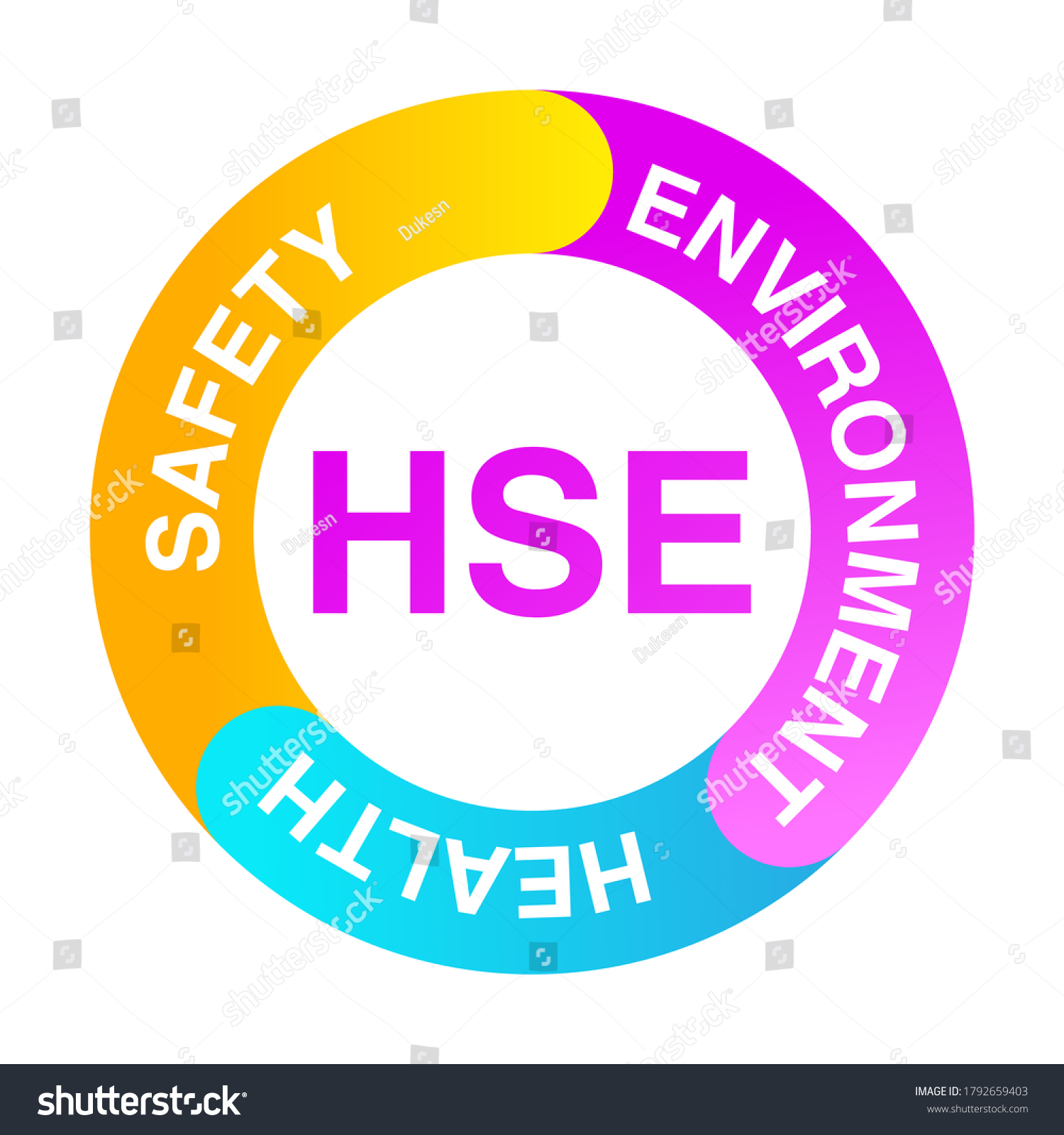 Hse Health Safety Environmenbusiness Logo Icon Stock Vector Royalty Free 1792659403