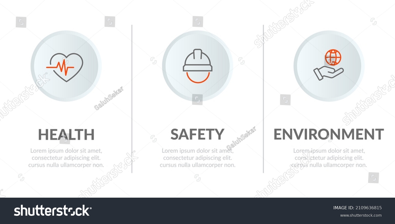 Hse Infographic Banner Vector Illustration Icons Stock Vector (Royalty ...