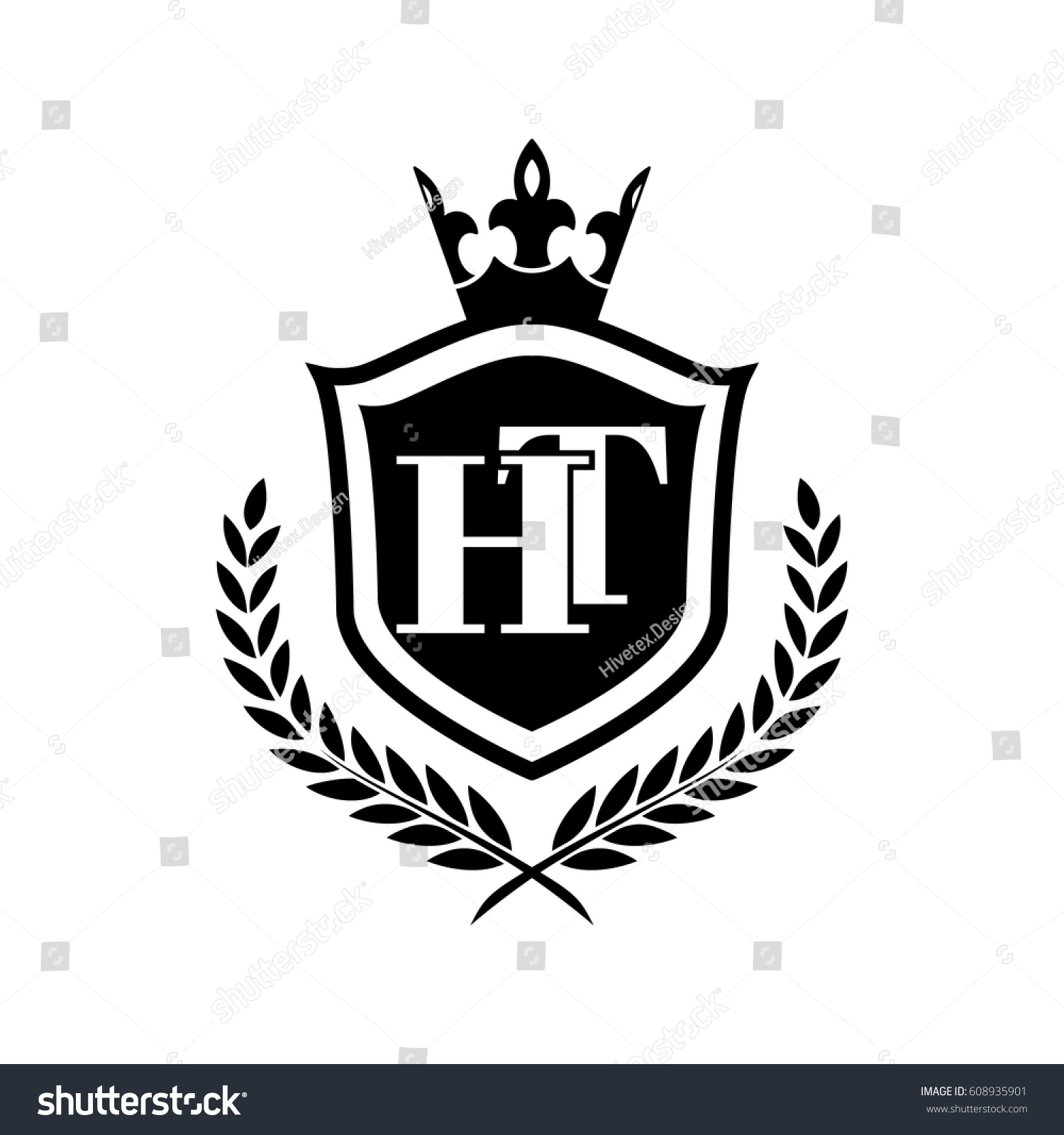 Ht Logo Stock Vector Royalty Free 608935901