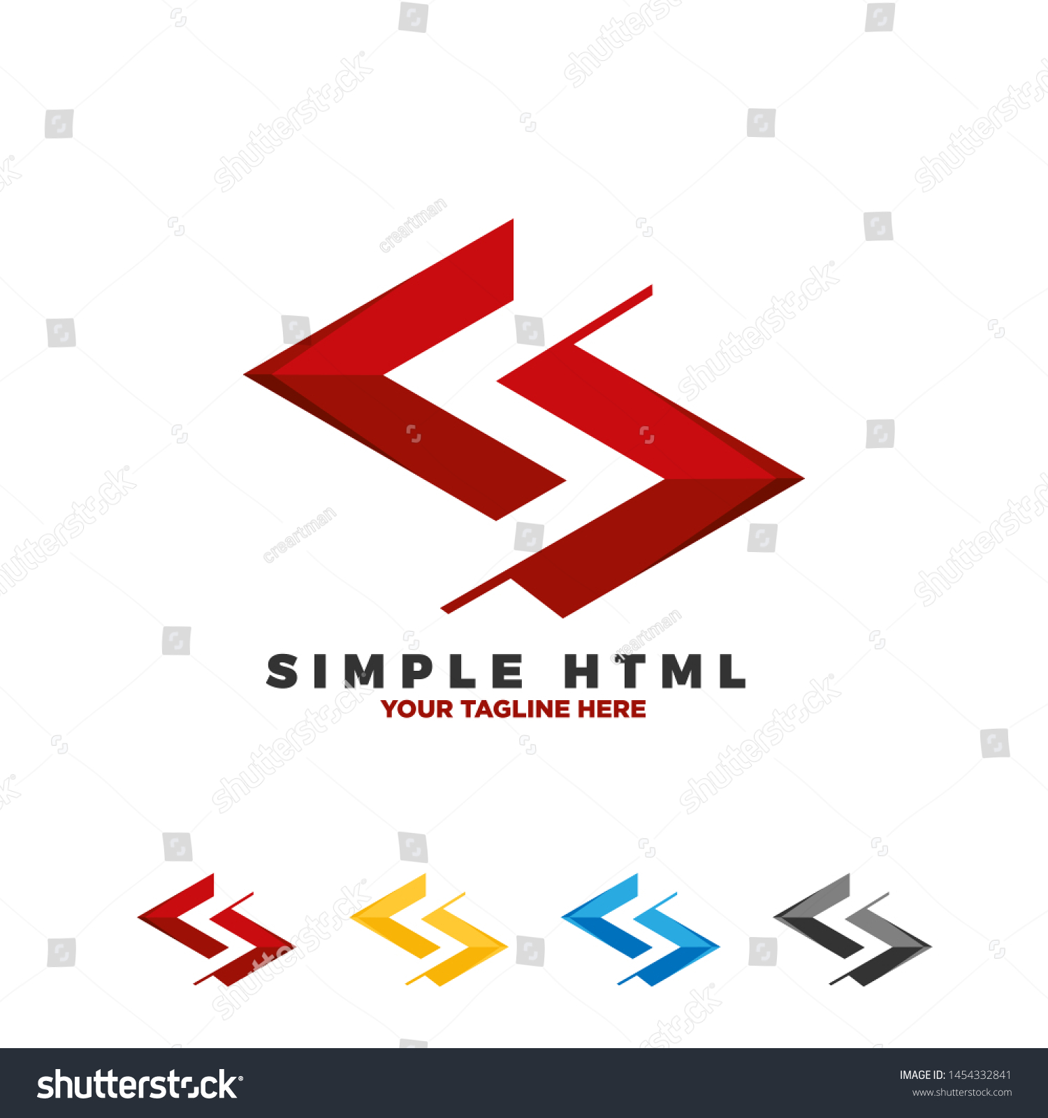 Html Code Logo Coder Logo Vector Stock Vector (Royalty Free) 1454332841 ...