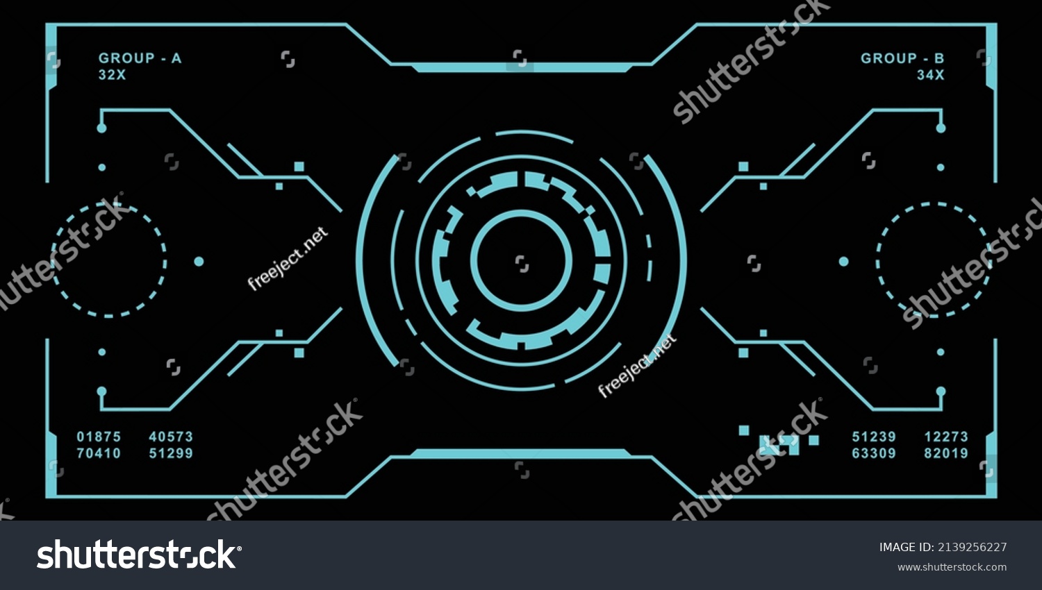 Hud Futuristic Display Detail Scifi Monitor Stock Vector (royalty Free 