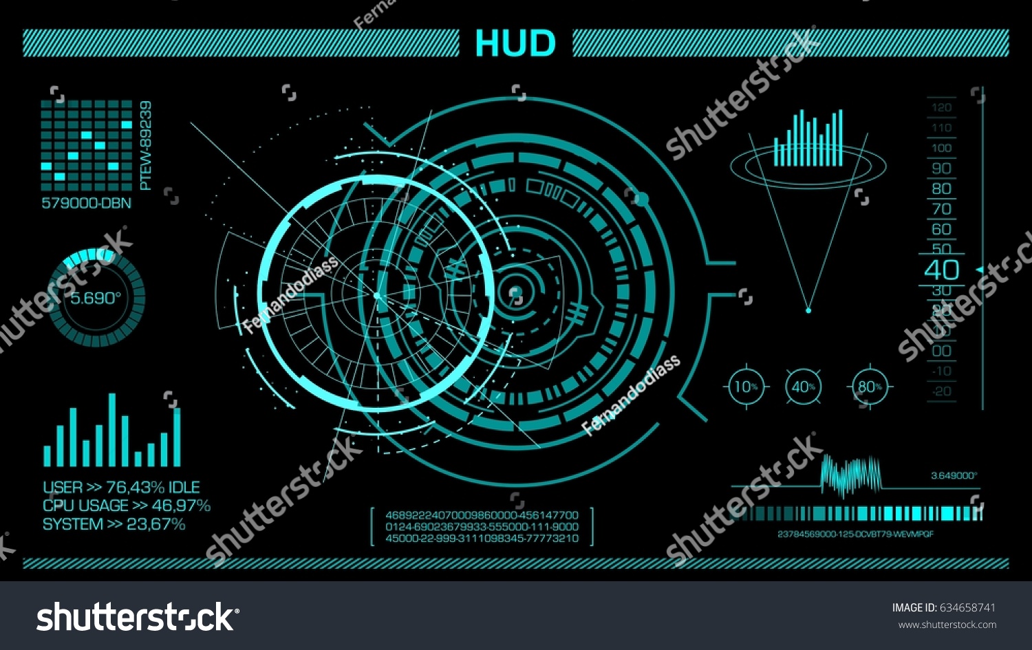 Hud Futuristic Image Vector Stock Vector 634658741 - Shutterstock