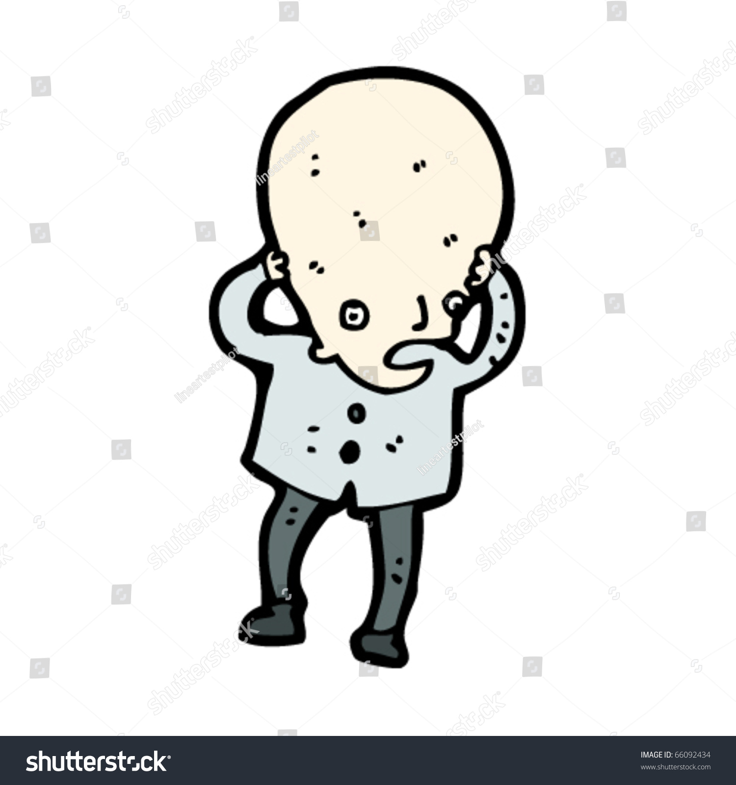 Huge Brain Man Cartoon Stock Vector Illustration 66092434 : Shutterstock