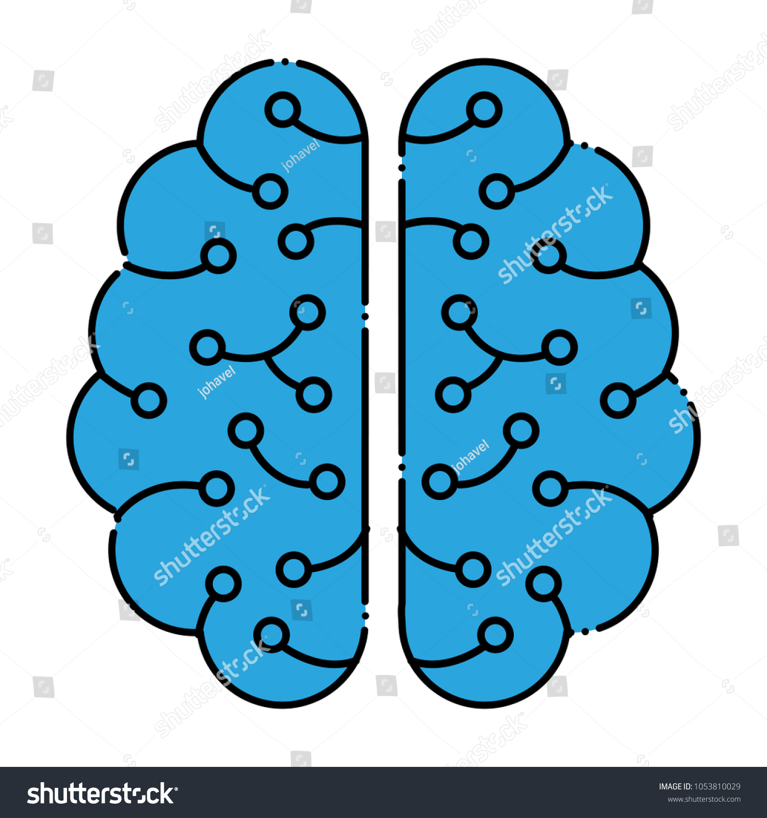 Human Brain Icon Stock Vector Royalty Free 1053810029 Shutterstock