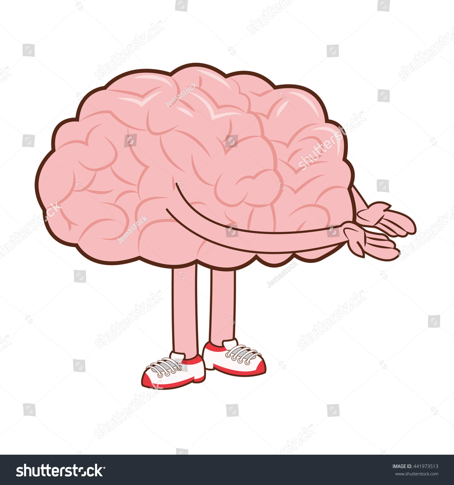 Human Brain Arms Legs Icon Stock Vector (Royalty Free) 441973513 ...