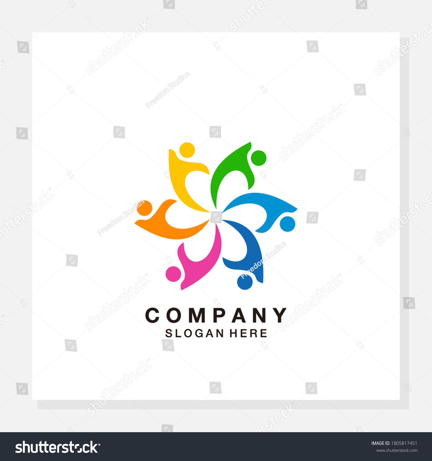 Human Charity Social Stars Concept Logo Stock Vector (Royalty Free ...