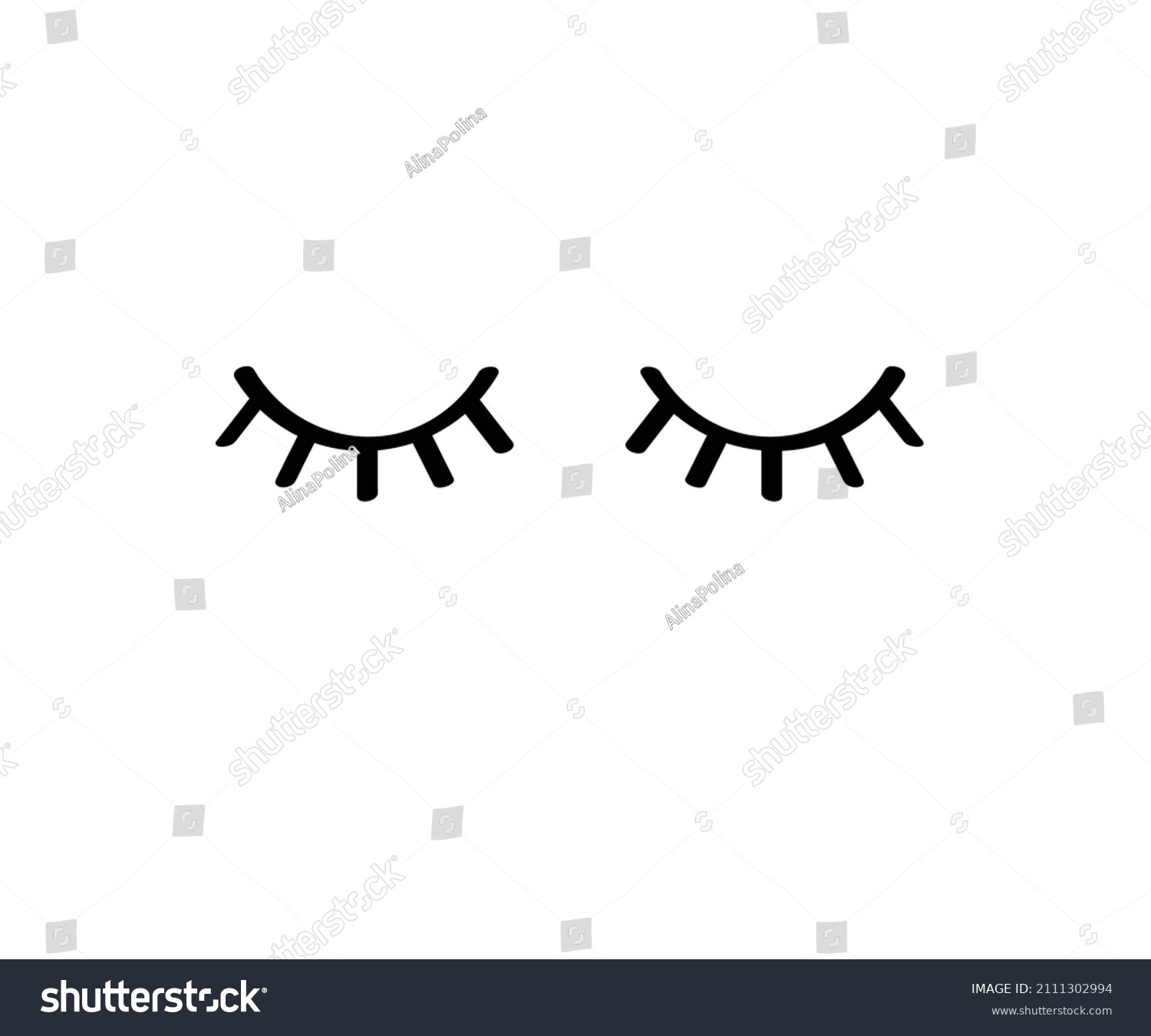 Human Eye Eyelashes On White Background Stock Vector (Royalty Free ...