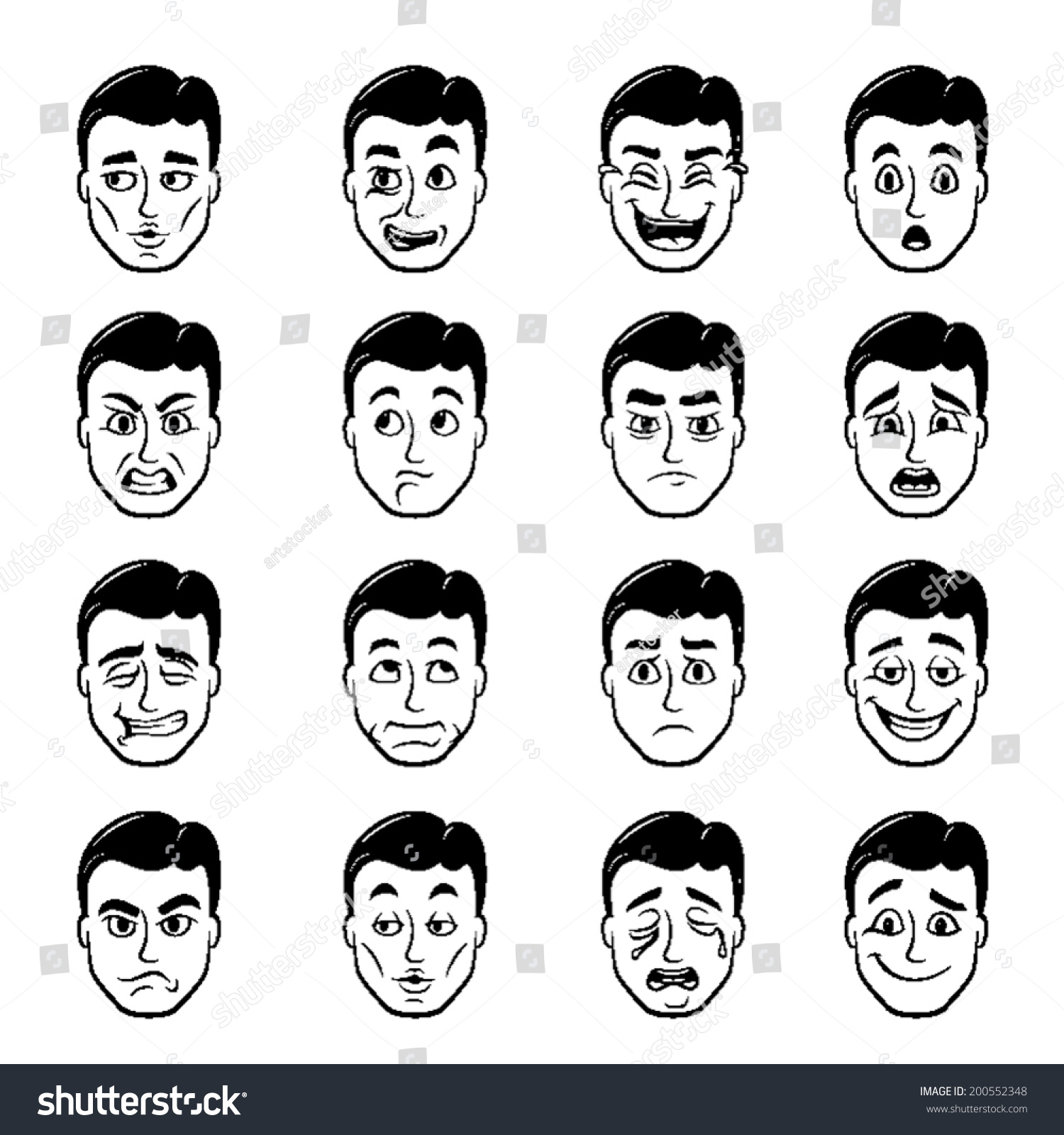 Human Face 2 Stock Vector Illustration 200552348 : Shutterstock