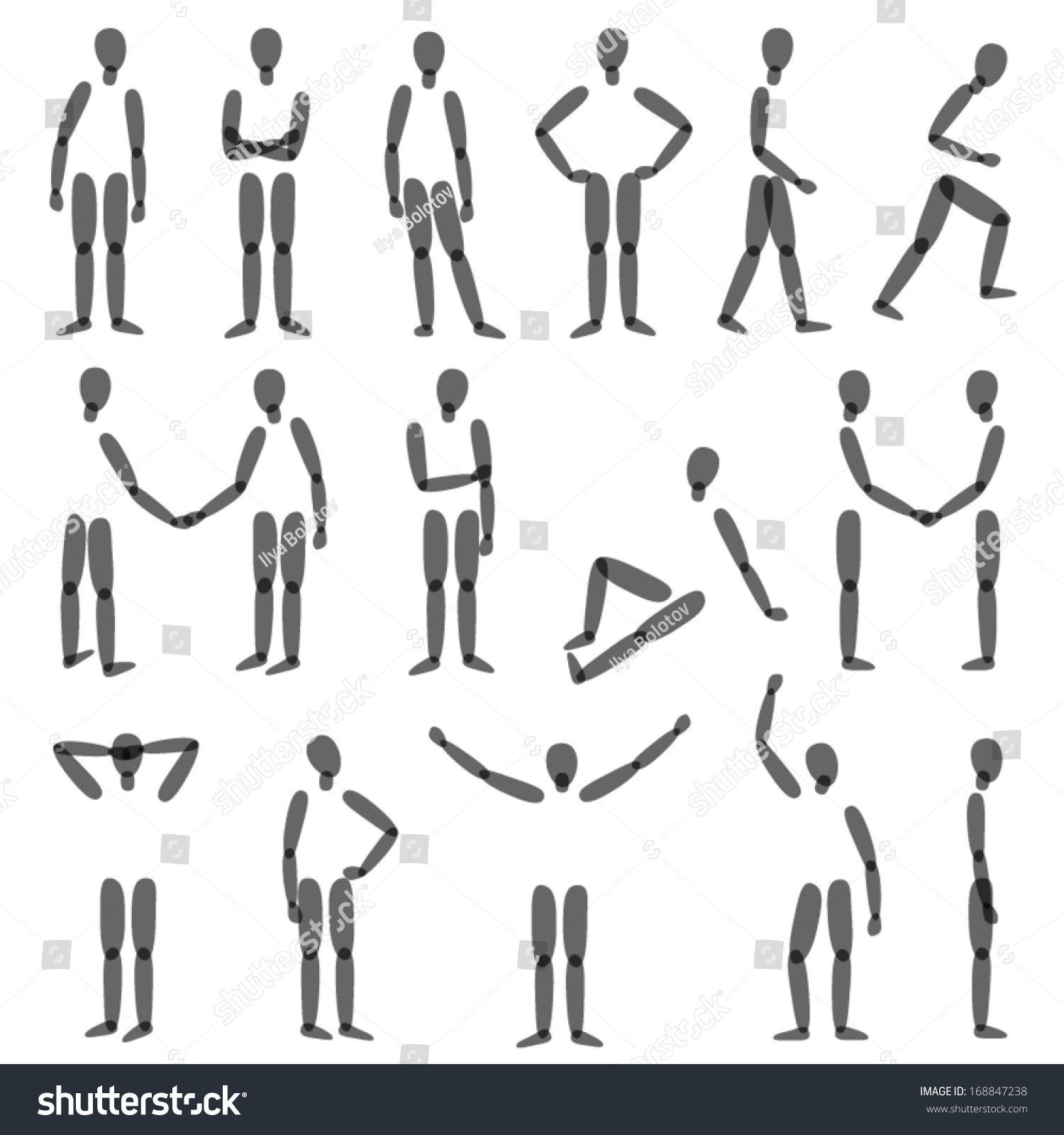 human figures in different positions