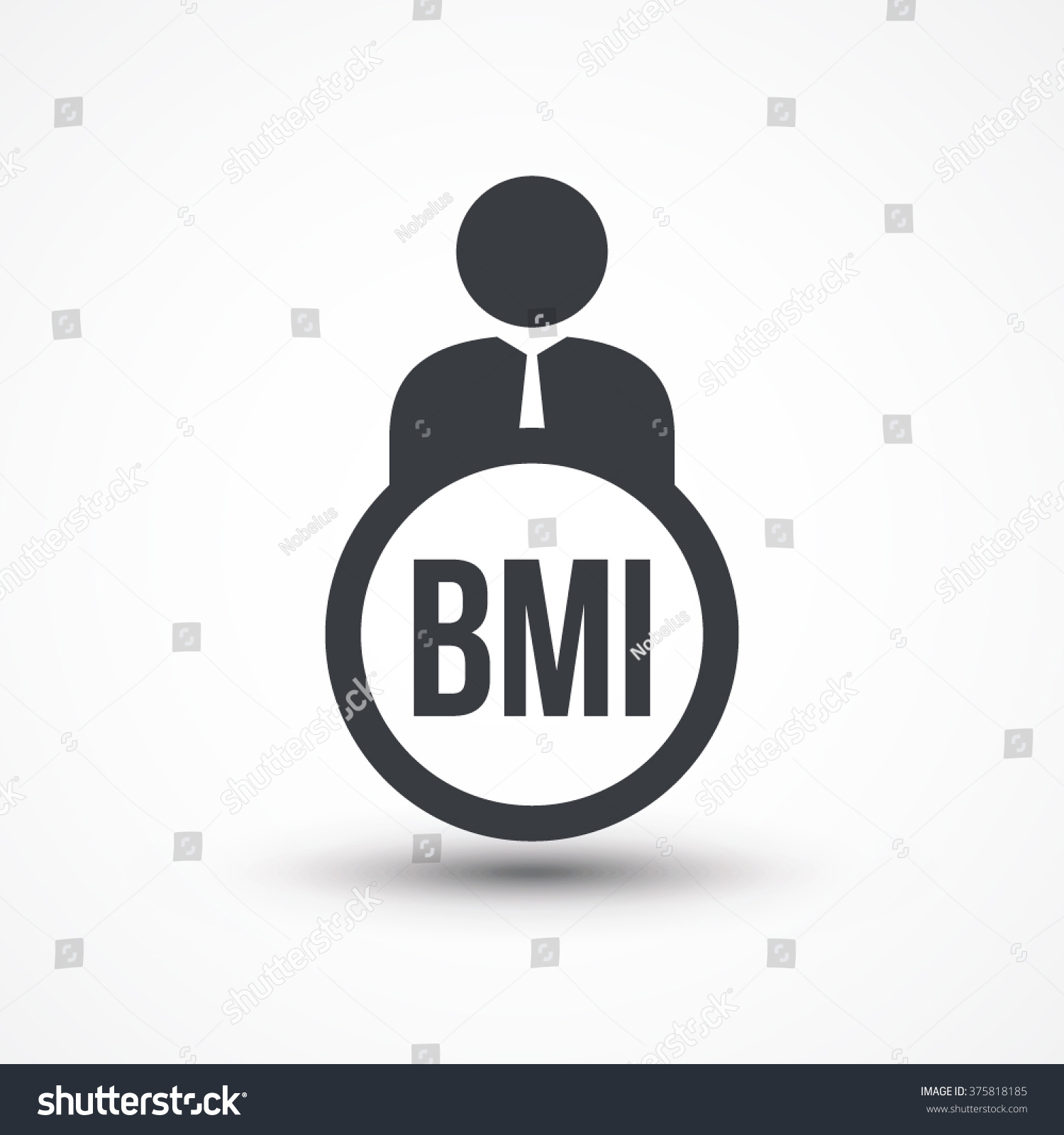 SVG of Human flat icon with word BMI Body Mass Index  svg