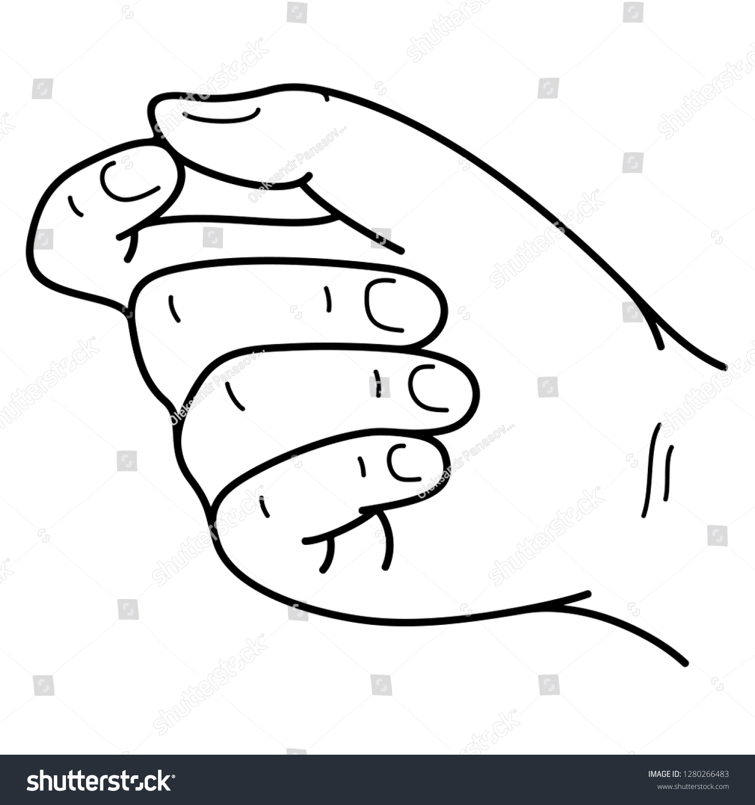 Human Hand Making Pinch Gesture Vector Stock Vector (Royalty Free ...